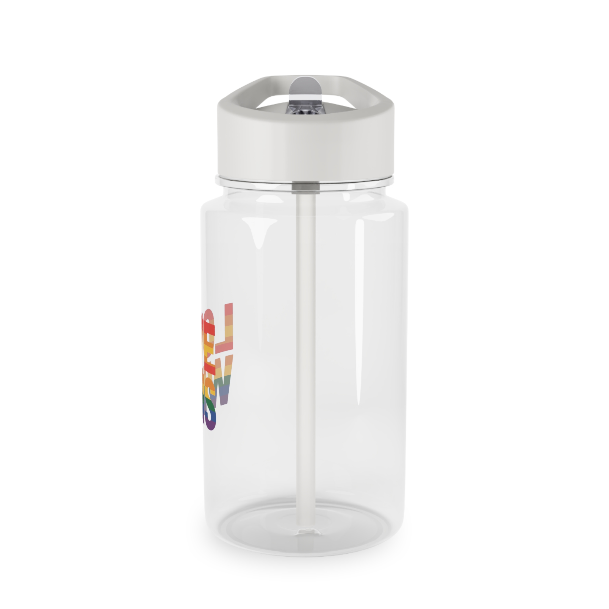 Love Wins Rainbow Pride Message (1) Tritan Water Bottle - Image 3