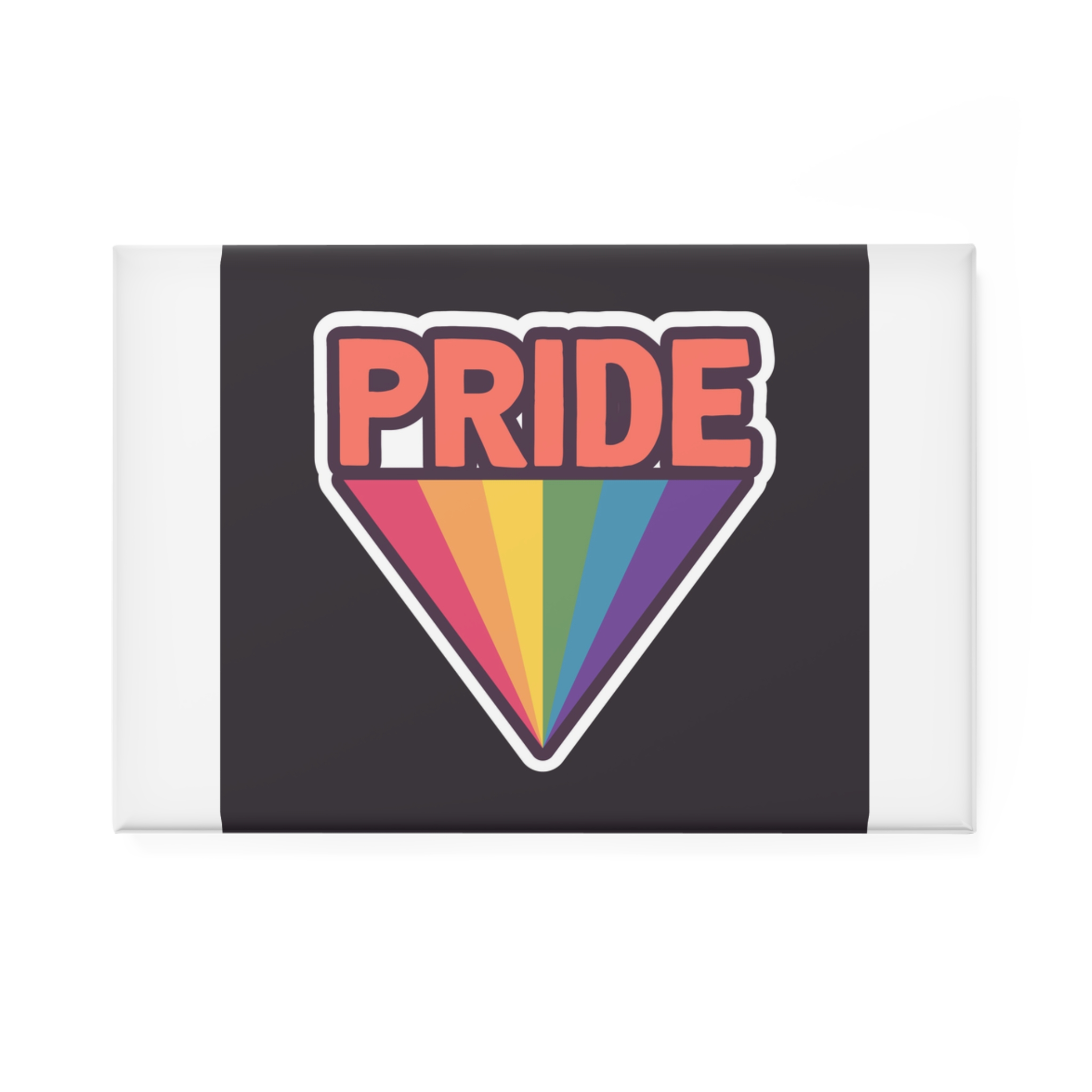 Pride With Rainbow Button Magnet Rectangle 1 And 10 Pcs