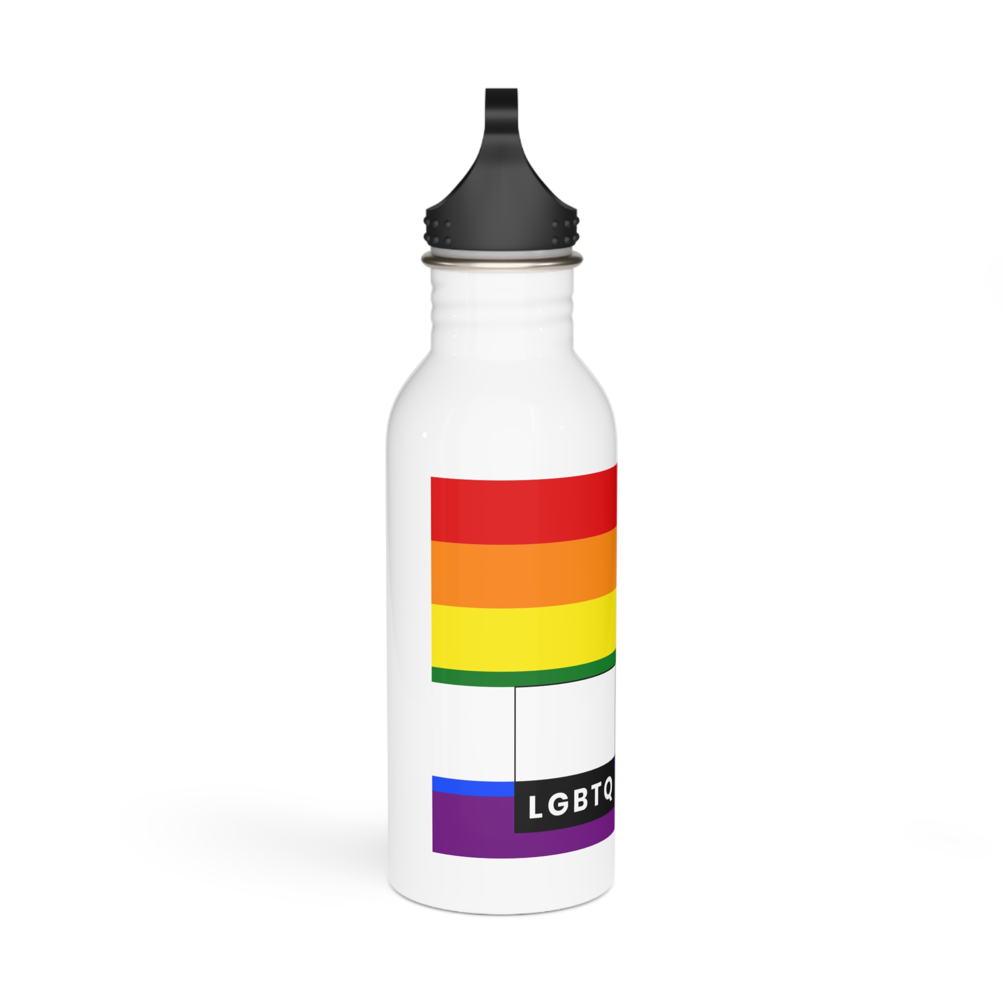 Lgbtq Pride Month Celebration Banner Poster Card Design Vector Illustration Stainless Steel Water Bottle - Image 2