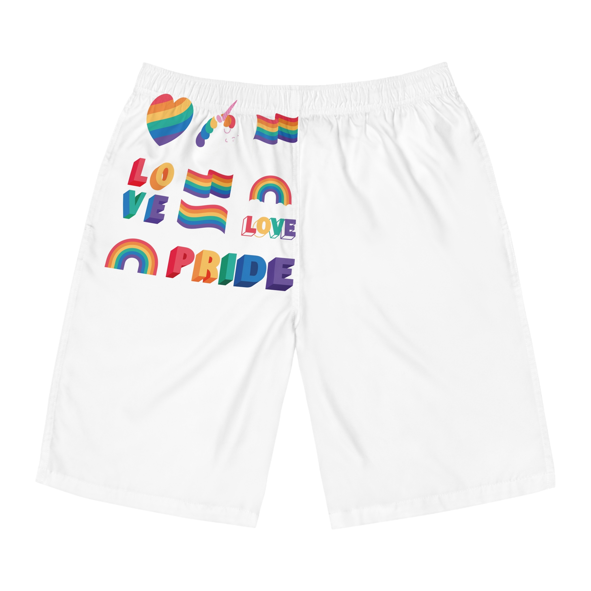 Set Ten Lgbtq Pride Items Mens Board Shorts Aop