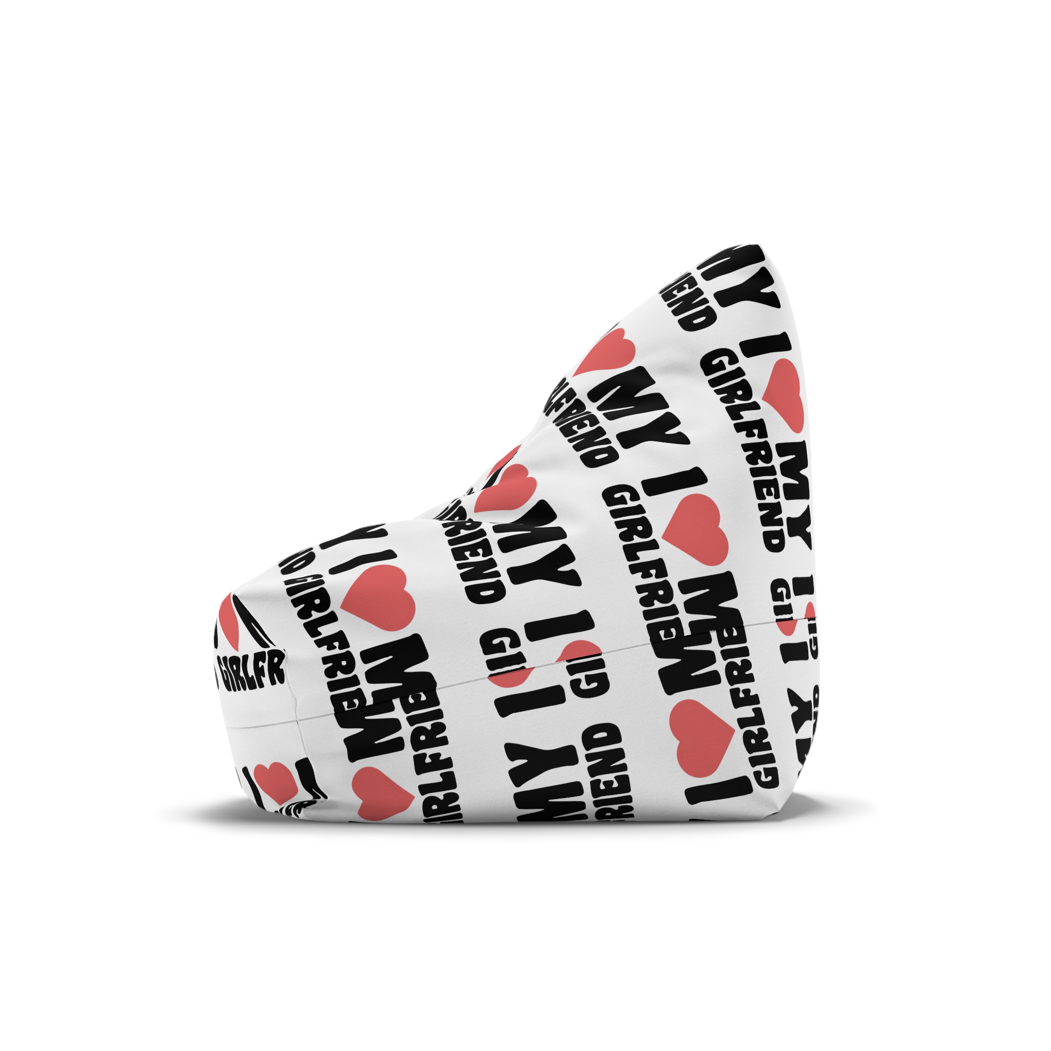 I Love My Girlfriend Iheart My Girlfriend (1) Bean Bag Chair Cover - Image 4