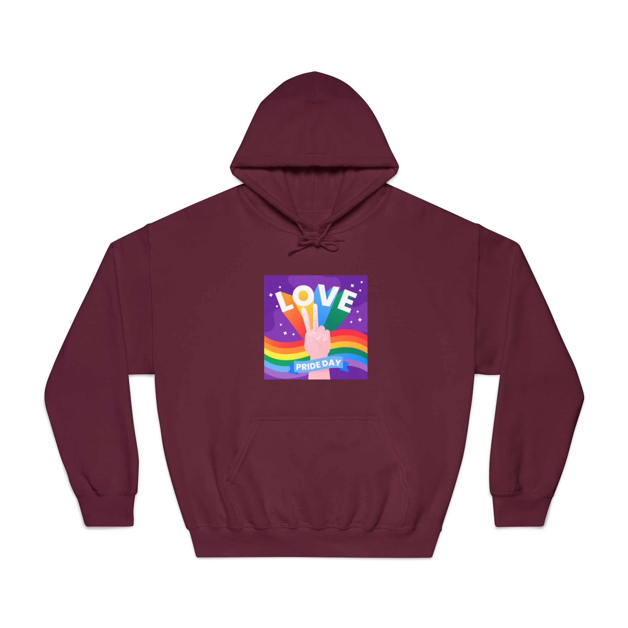 Pride Day Event Message Design Unisex Dryblend Hooded Sweatshirt - Image 17