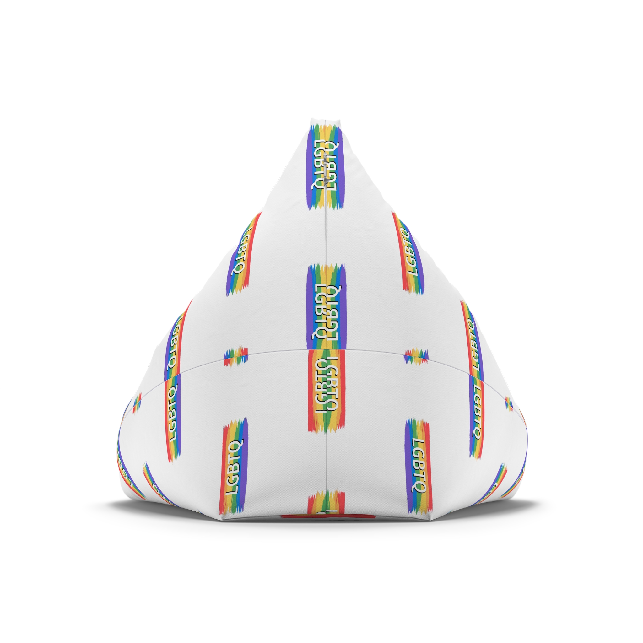 Lgbtq Rainbow Flag Pride Month June Colorful Brush Stroke Lgbtq Flag Vector Illustration Bean Bag Chair Cover - Image 6