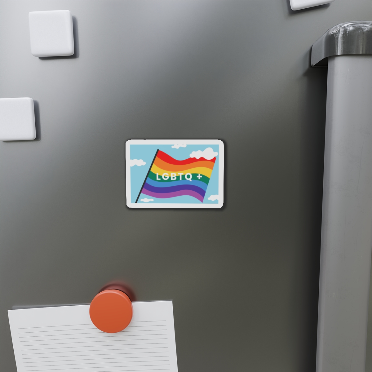 Rainbow Flag Banner Template Lgbtq Rights Die Cut Magnets - Image 5