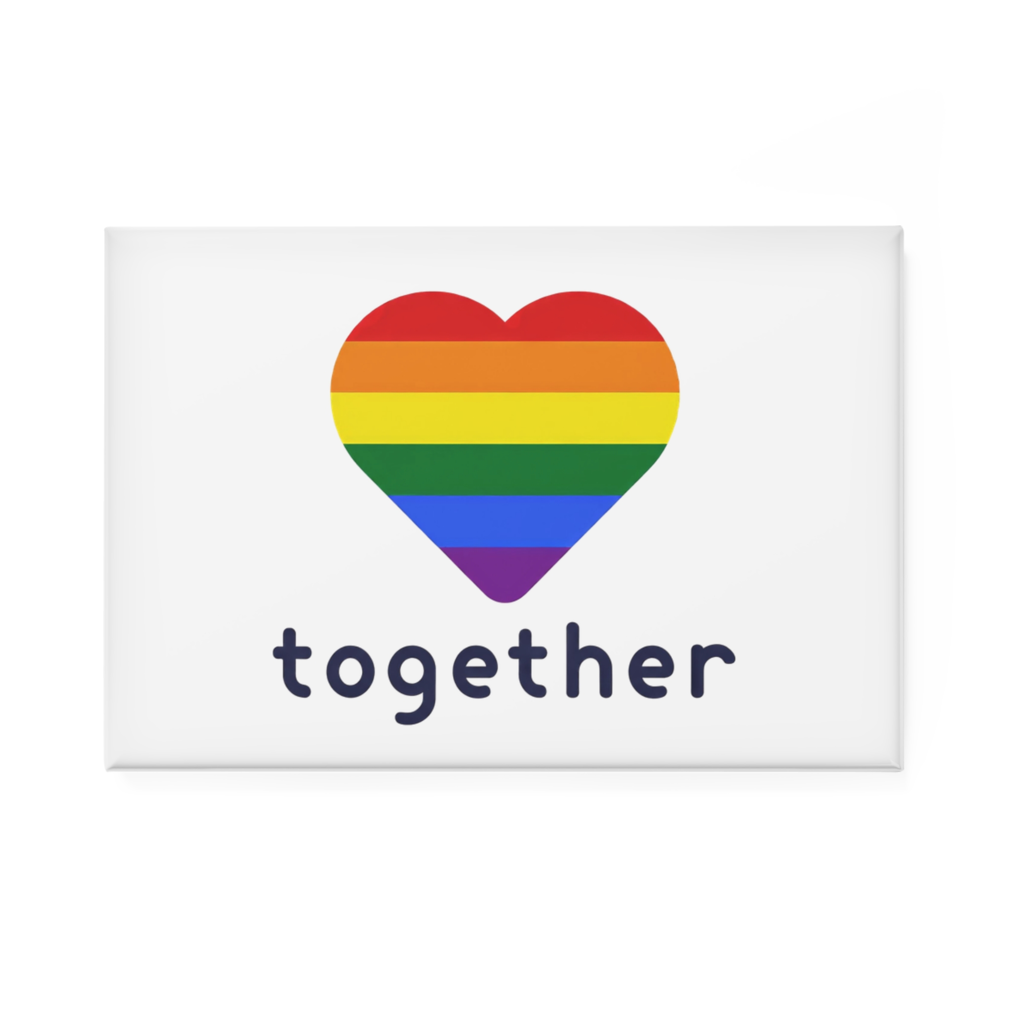Lgbt Flag With Textlgbt Flag With Text Button Magnet Rectangle 1 And 10 Pcs - Image 5