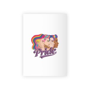 Vector Illustration Four Side Profiles Lgbtq Individuals With Vibrant Hair Colors Gift Wrapping Paper Rolls 1pc