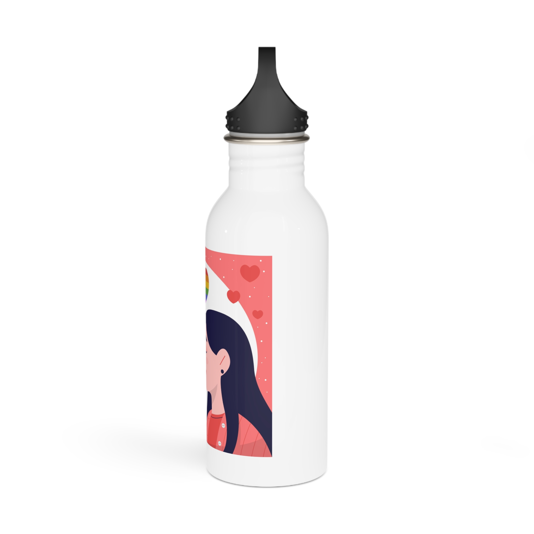 Lesbian Pride Design 2D6E26 Stainless Steel Water Bottle - Image 4