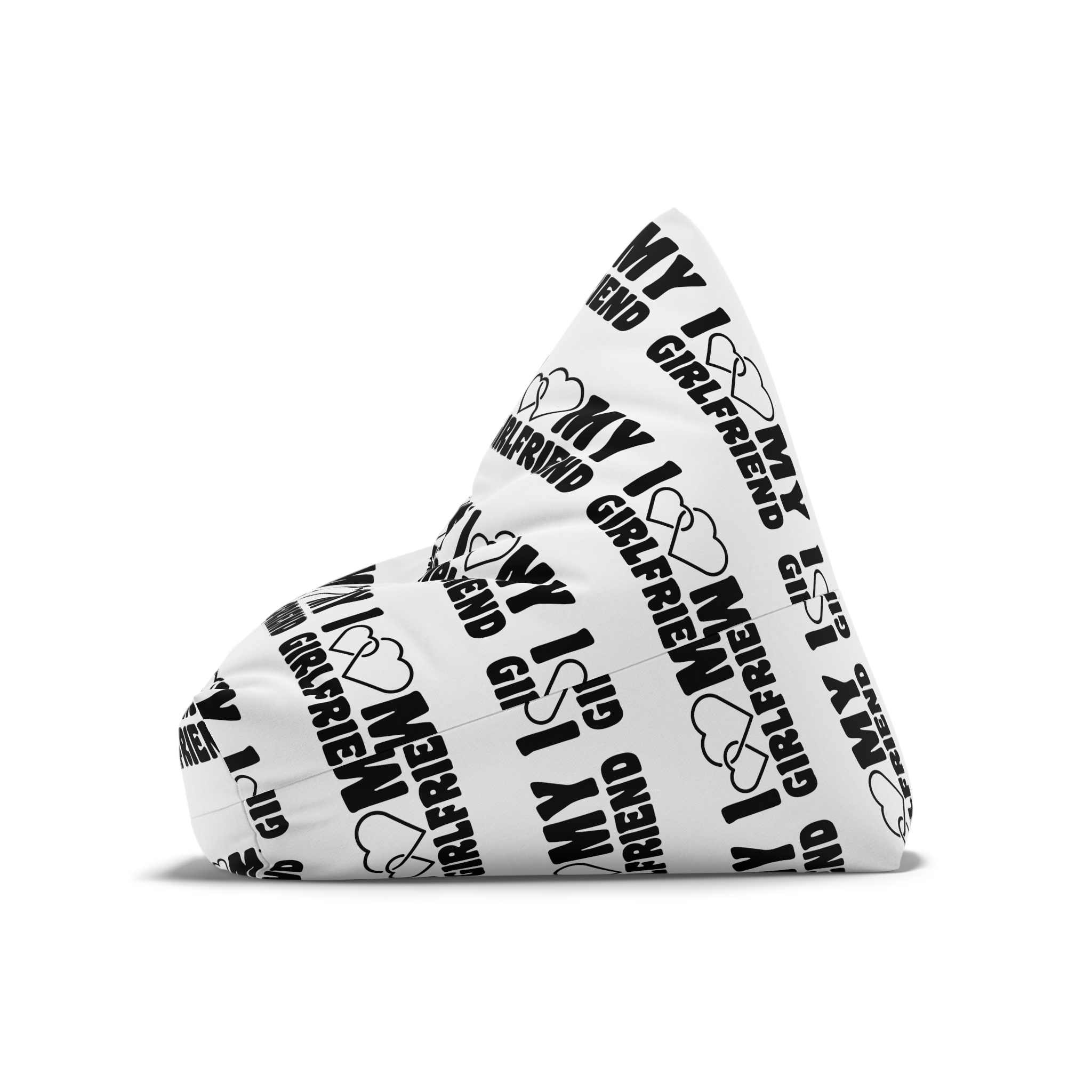 I Love My Girlfriend Iheart My Girlfriend Bean Bag Chair Cover - Image 8