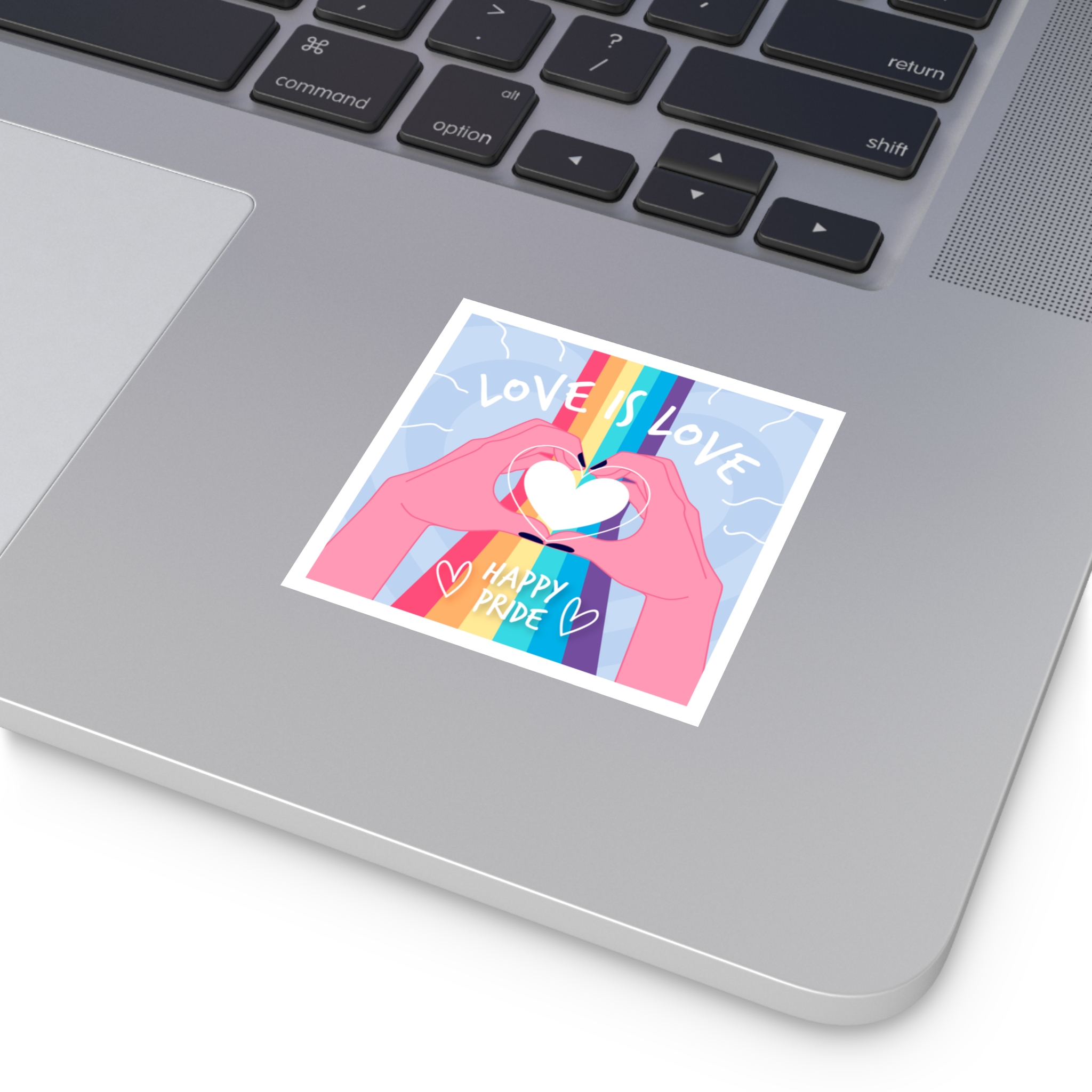 Pride Day Celebration Design Laminate Stickers Square - Image 3