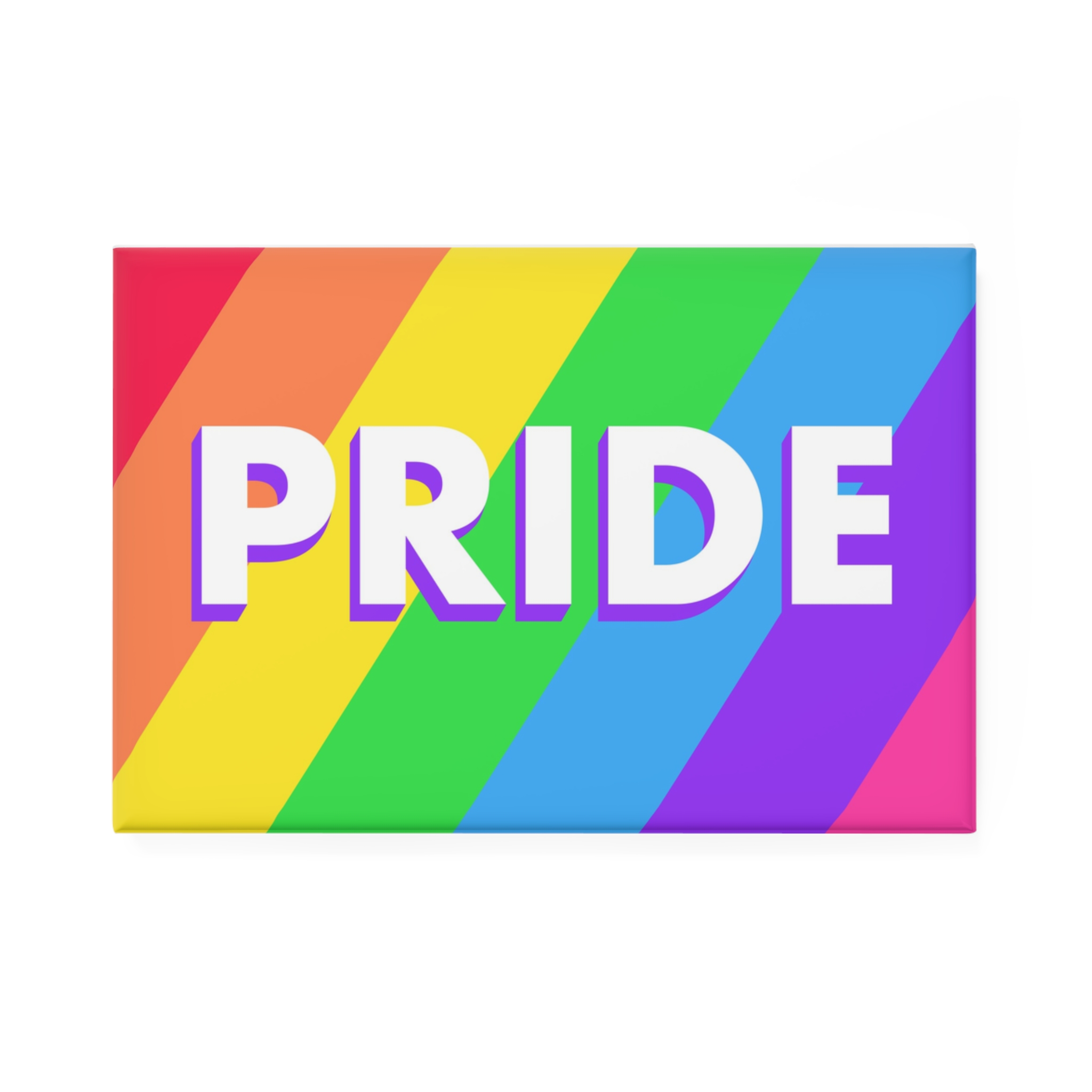 Pride Background 3 Button Magnet Rectangle 1 And 10 Pcs