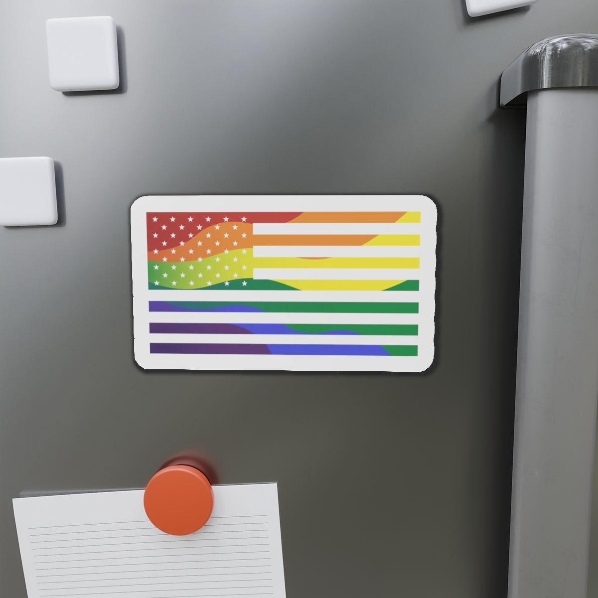 Pride Month America Concept Us Pride Month Flag Die Cut Magnets - Image 14