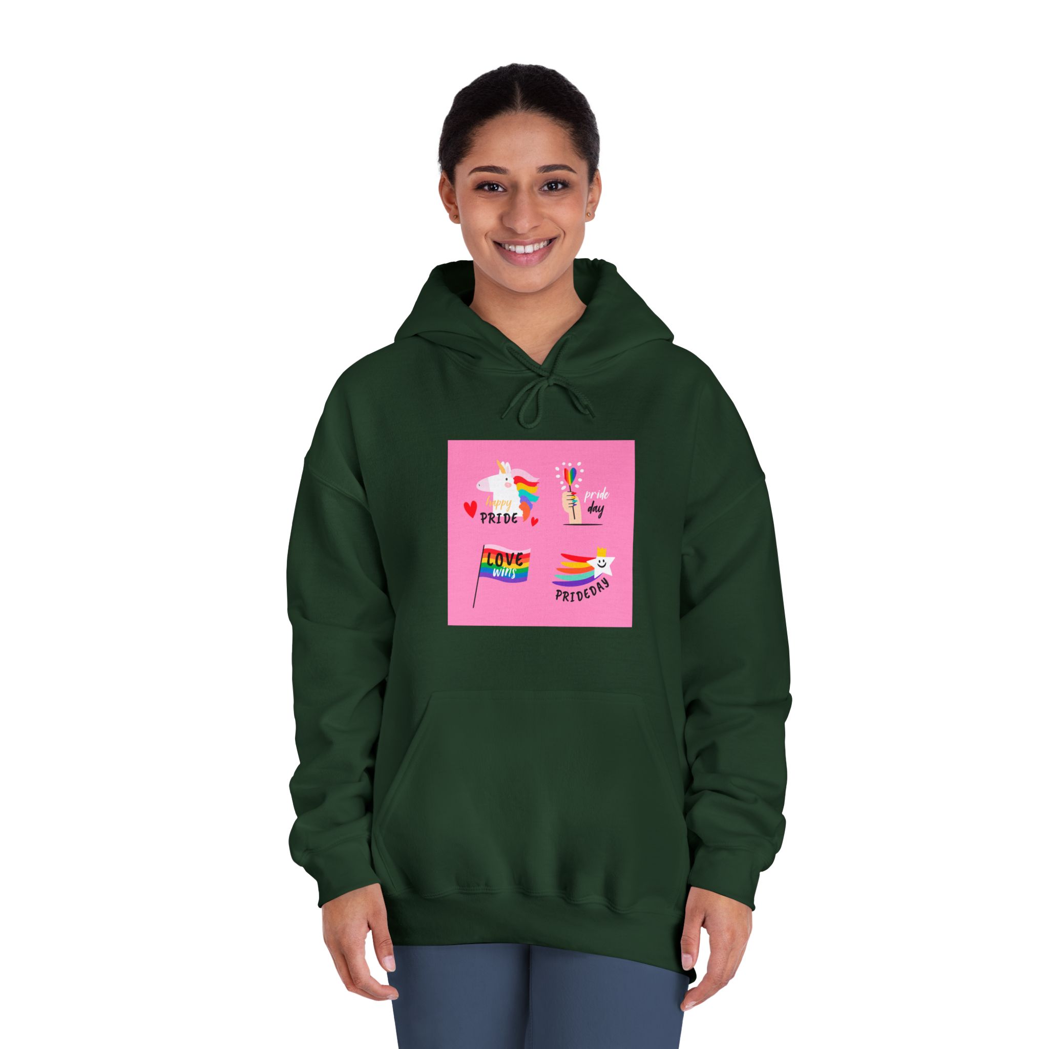 Pride Day Label Collection Theme Unisex Dryblend Hooded Sweatshirt - Image 24