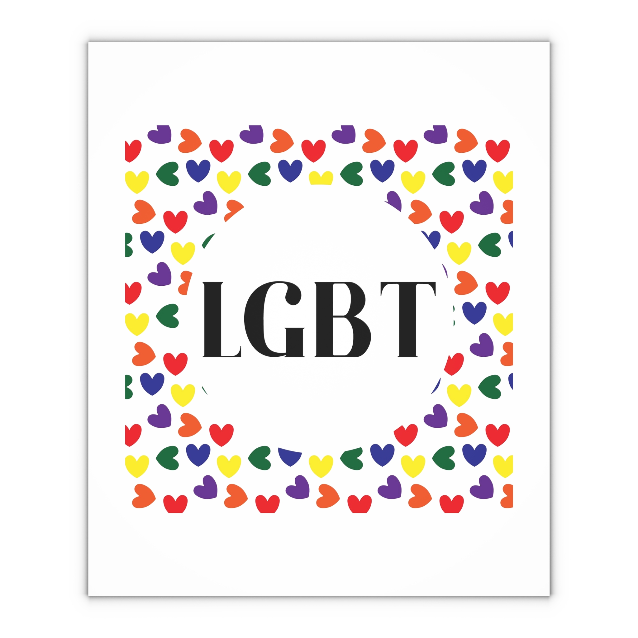 Seamless Pattern With Hearts Lgbt Colors Lgbt Pattern Gift Wrapping Paper Sheets 1pc - Image 4