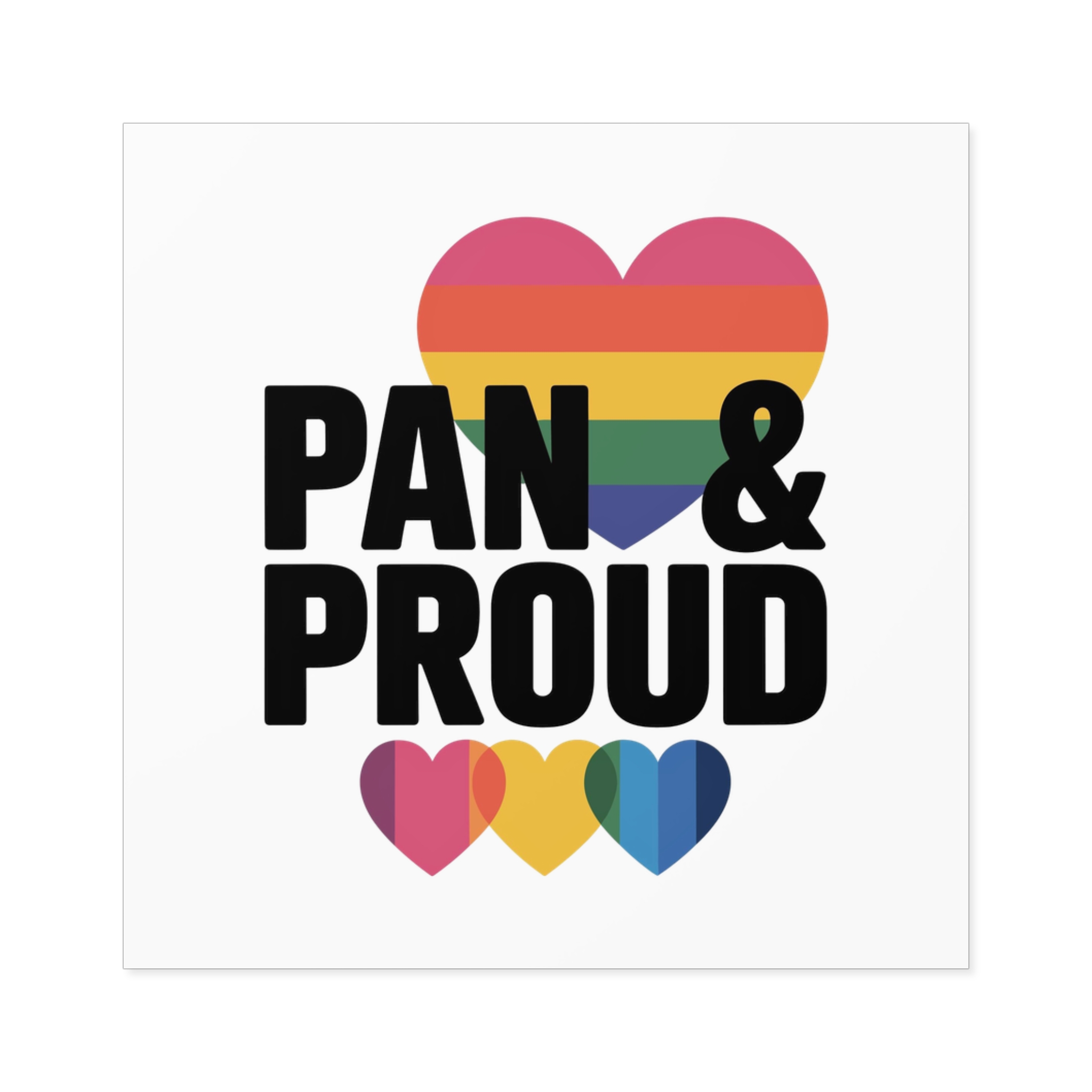 Pan Proud T Shirt Design Isolated White Background 2 Laminate Stickers Square - Image 17