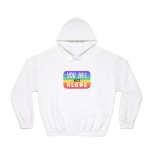 Lgbt Sticker Pack White Background Lgbtq Set Symbol Lgbt Pride Community Rainbow Elements Vector Hand Draw Illustration Hand Drawn Lettering(4) Unisex Dryblend Hooded Sweatshirt
