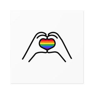 Lgbt Concept Heart Colors Lgbtq Flag Love Is Love Shape Heart Icon Lgbt Laminate Stickers Square