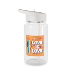 Love Is Love Lettering With Fist Tritan Water Bottle