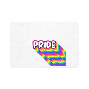 Pride Text Lettering Pride Month Celebration Poster Pet Food Mat 12x18