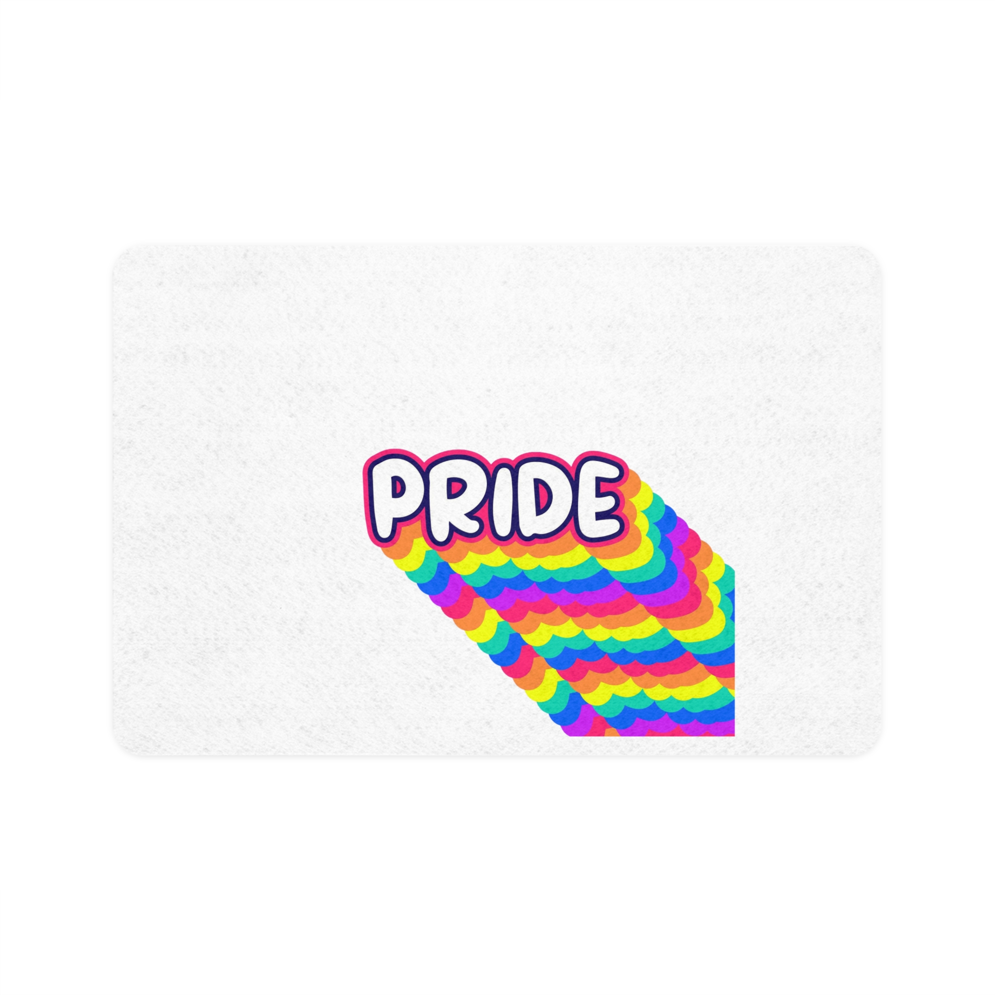 Pride Text Lettering Pride Month Celebration Poster Pet Food Mat 12x18