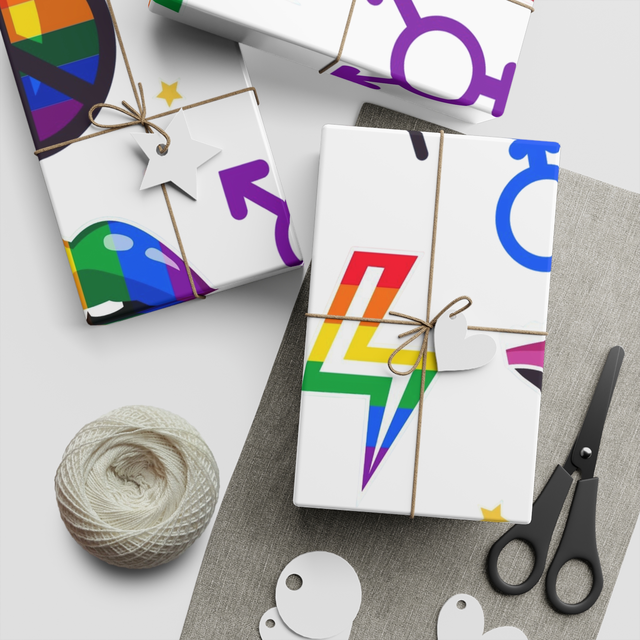 Flat Pride Month Lgbt Elements Collection(1) Gift Wrapping Paper Sheets 1pc - Image 5