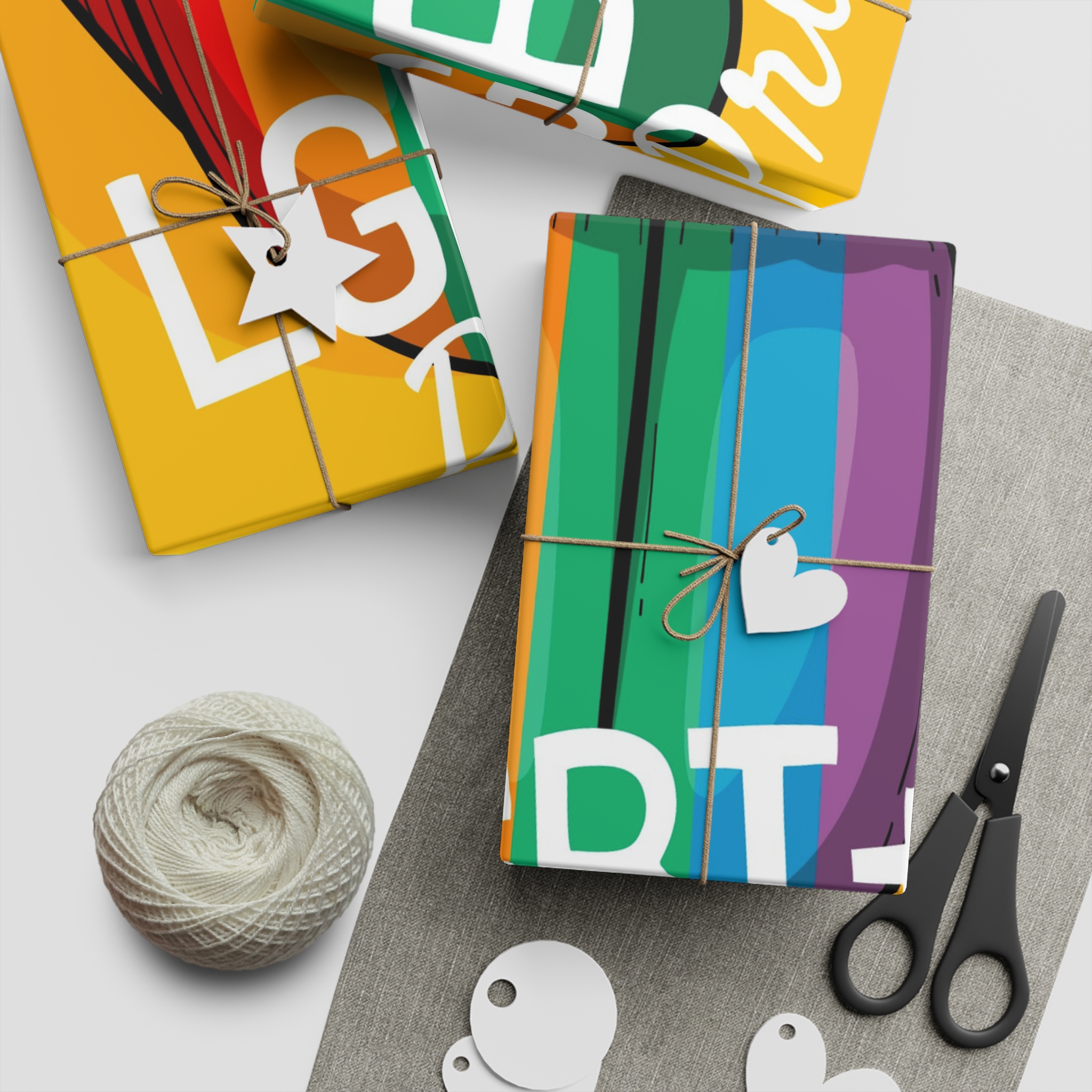 Hand Drawn Pride Month Lgbt Illustration Gift Wrapping Paper Sheets 1pc - Image 5