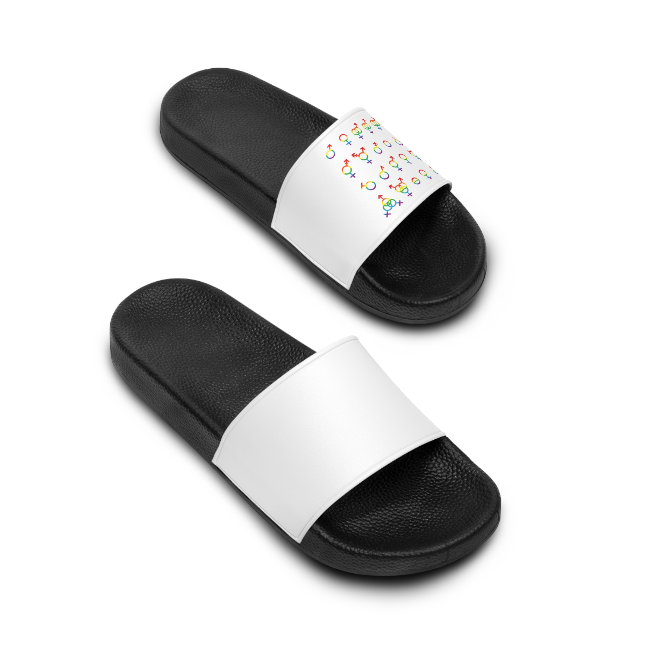 Vector Gender Symbols Sexual Orientation Set Mens Slide Sandals - Image 4