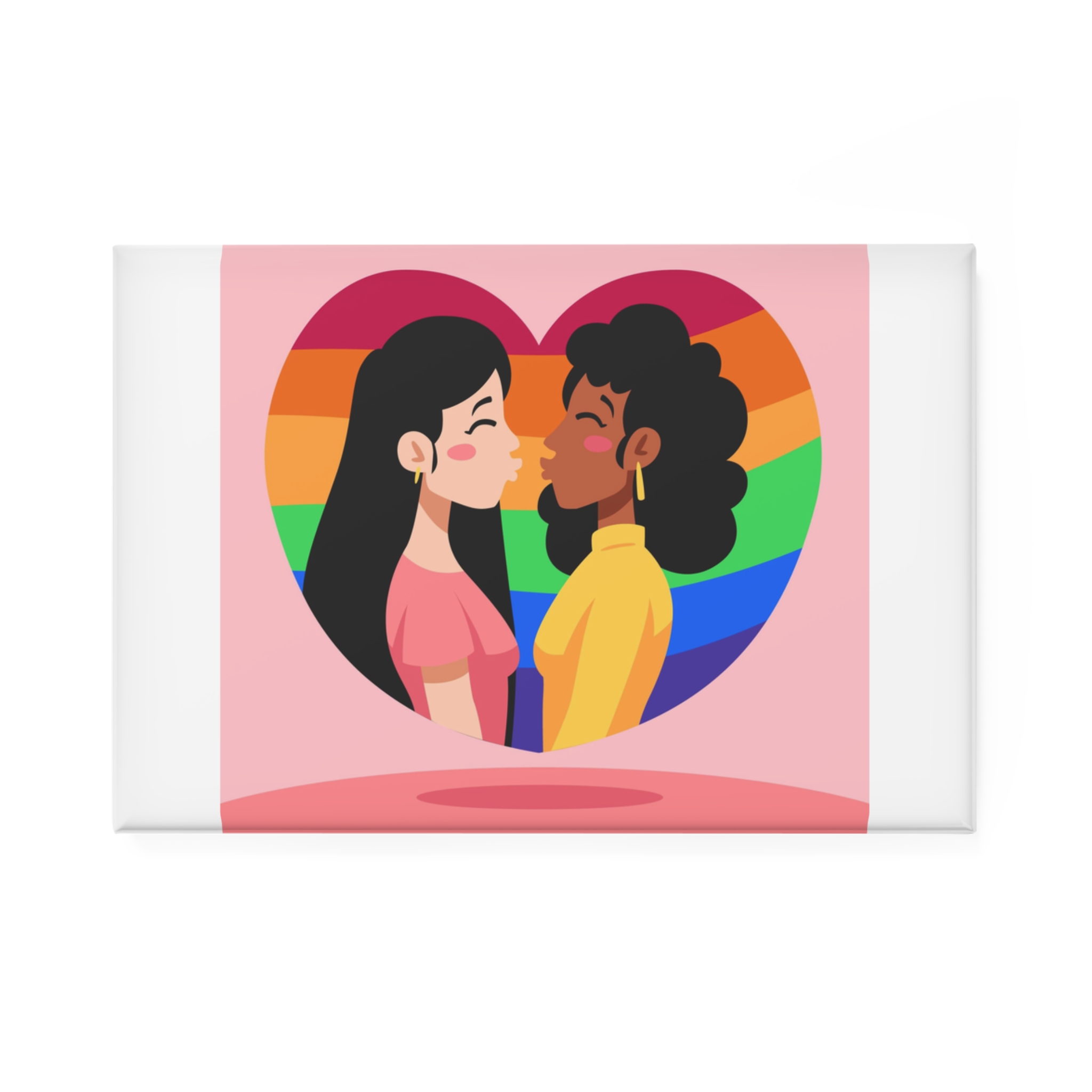 Lesbian Pride Design 2D6E24 Button Magnet Rectangle 1 And 10 Pcs