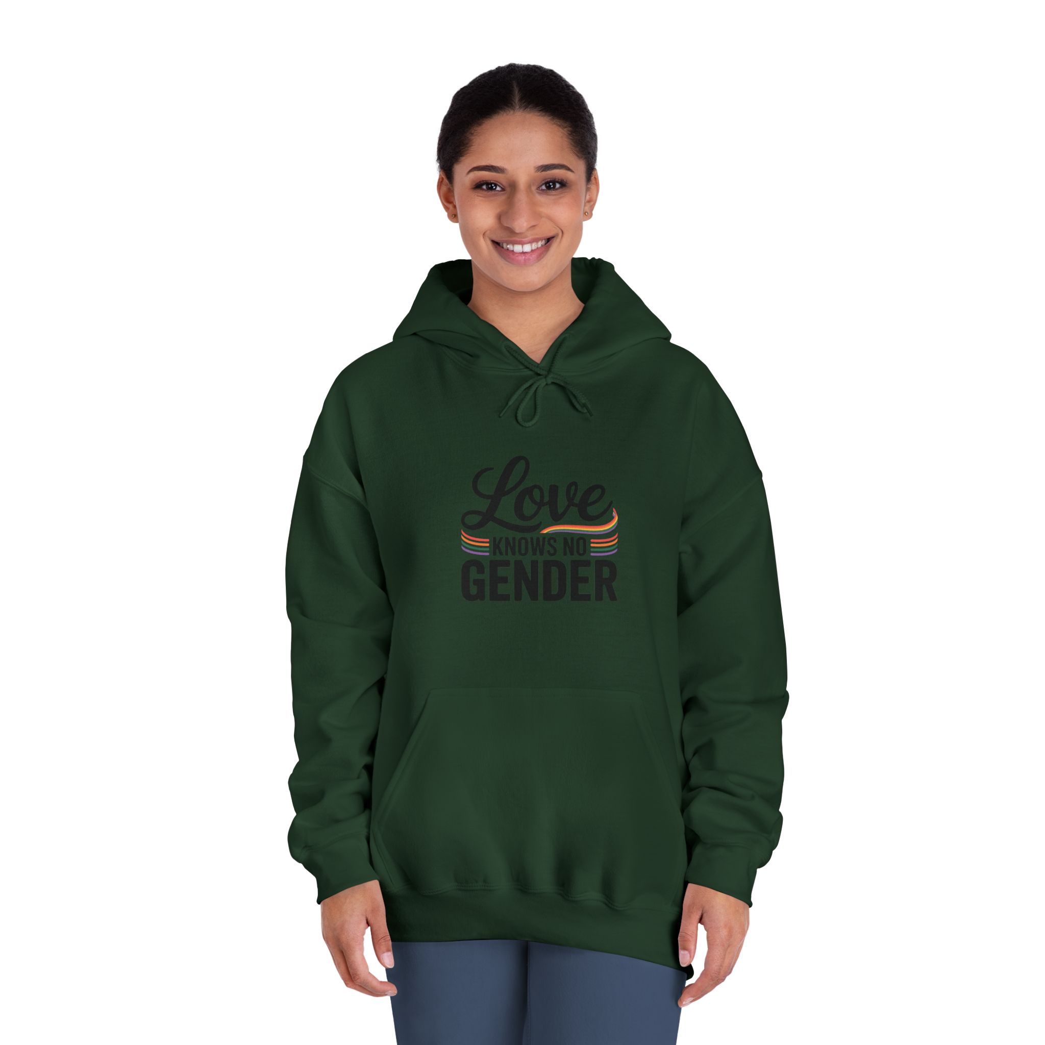 Love Knows No Gender T Shirt Design Isolated White Background 2 Unisex Dryblend Hooded Sweatshirt - Image 24