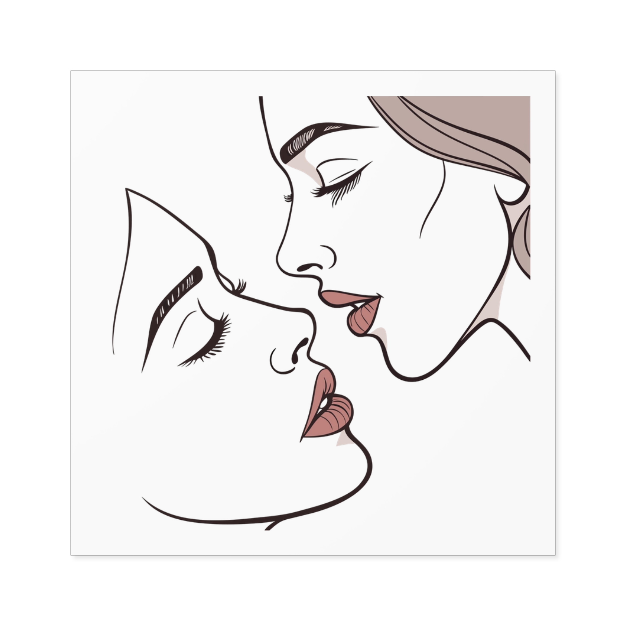 Perfect Lip Set Open Close Smooches (1) Laminate Stickers Square - Image 25
