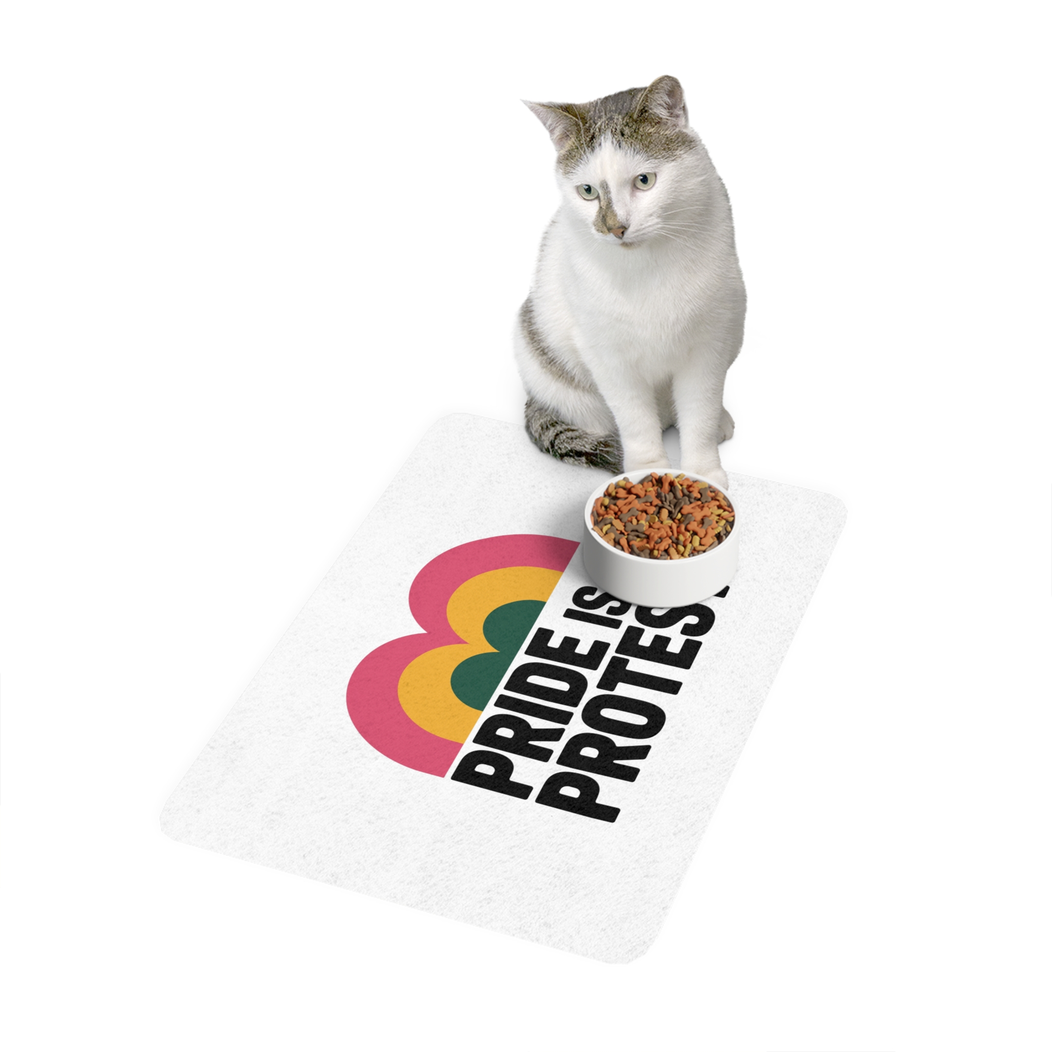 Price Isa Protest T Shirt Design Isolated White Background Pet Food Mat 12x18 - Image 3