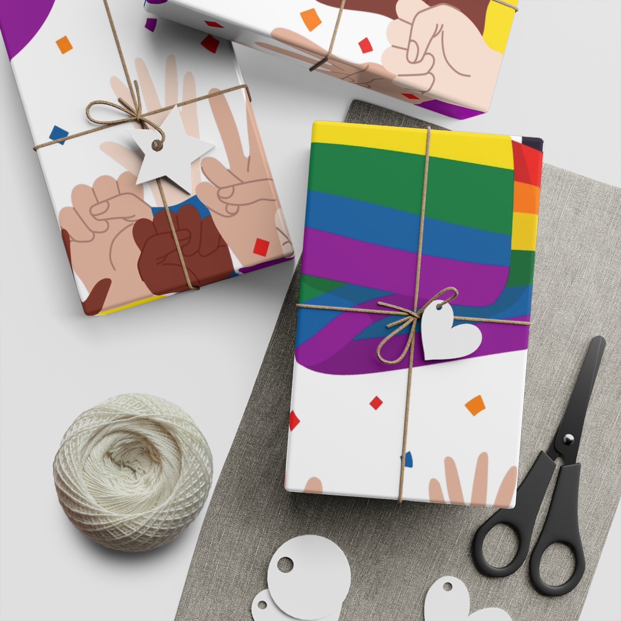 Pride Day Event With Rainbow Flag Theme Gift Wrapping Paper Sheets 1pc - Image 5