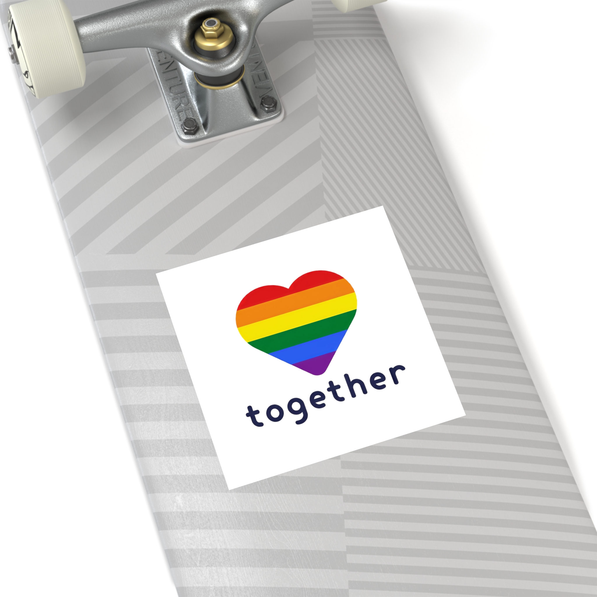 Lgbt Flag With Textlgbt Flag With Text Laminate Stickers Square - Image 36