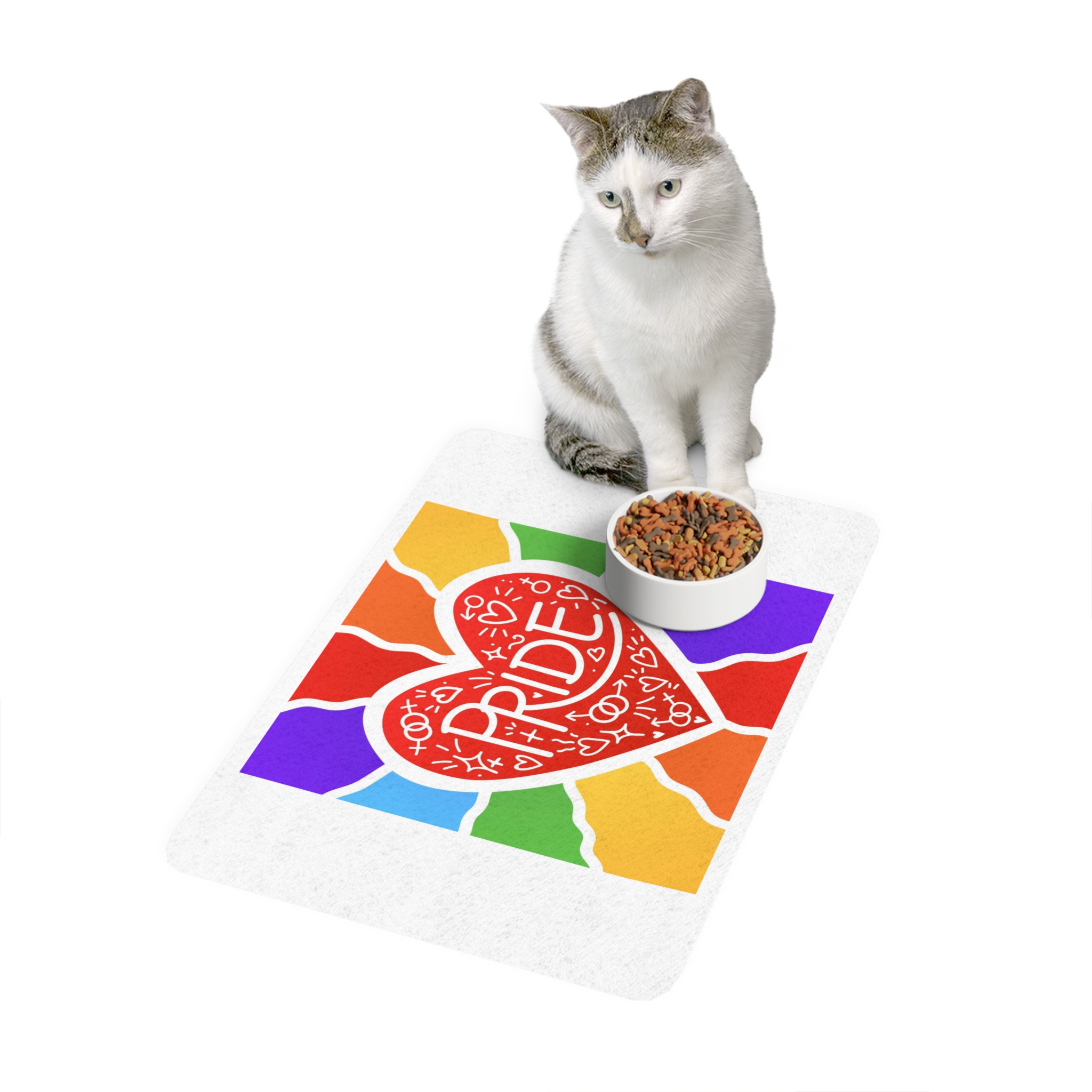 Pride Day Concept Illustration Pet Food Mat 12x18 - Image 3