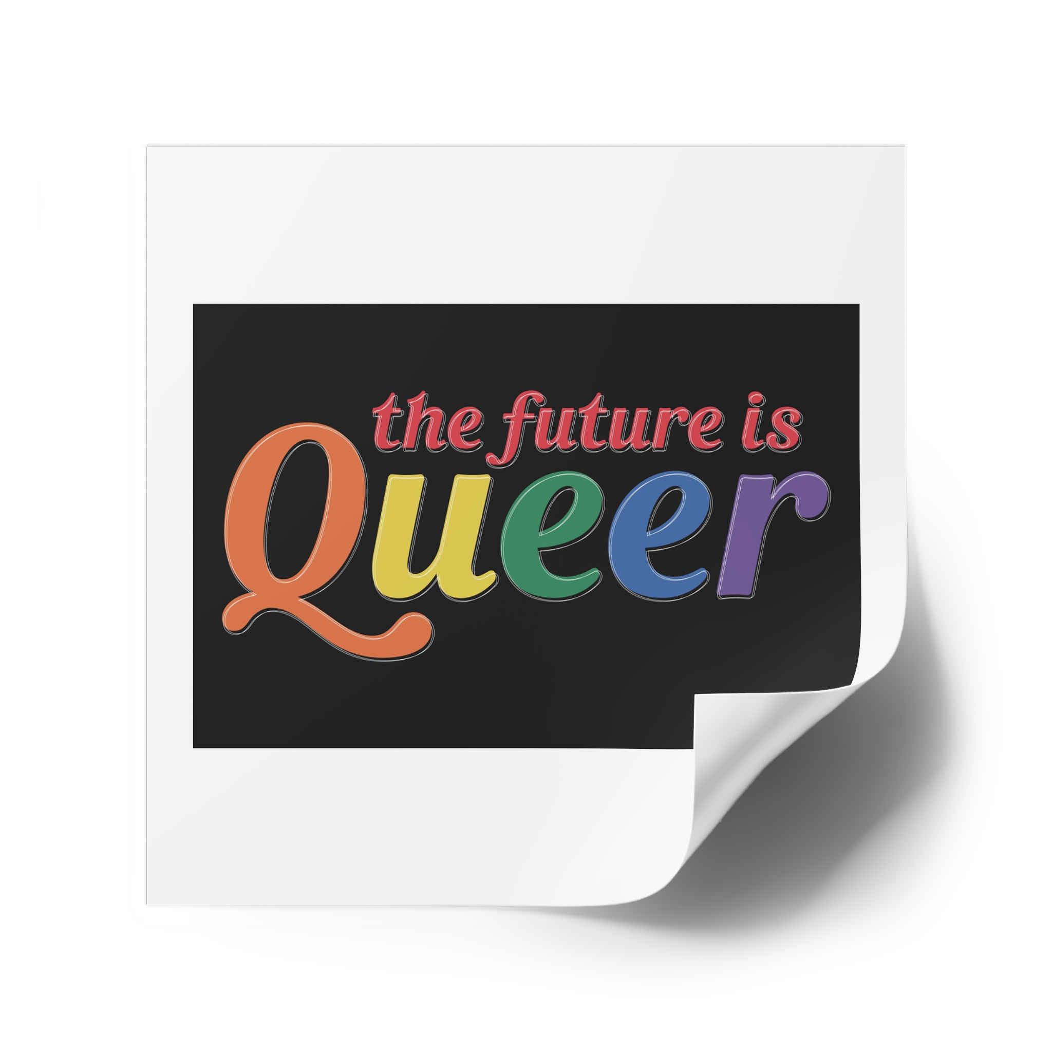 Pride Lgbtq Gay Typography Vector Tshirt Design(5) Laminate Stickers Square - Image 34