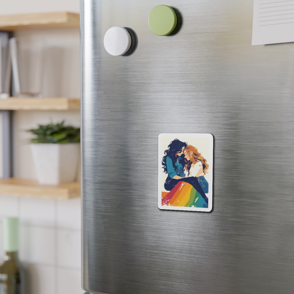 Lesbian Unity Strength Art Exhibit Sticker Die Cut Magnets - Image 6