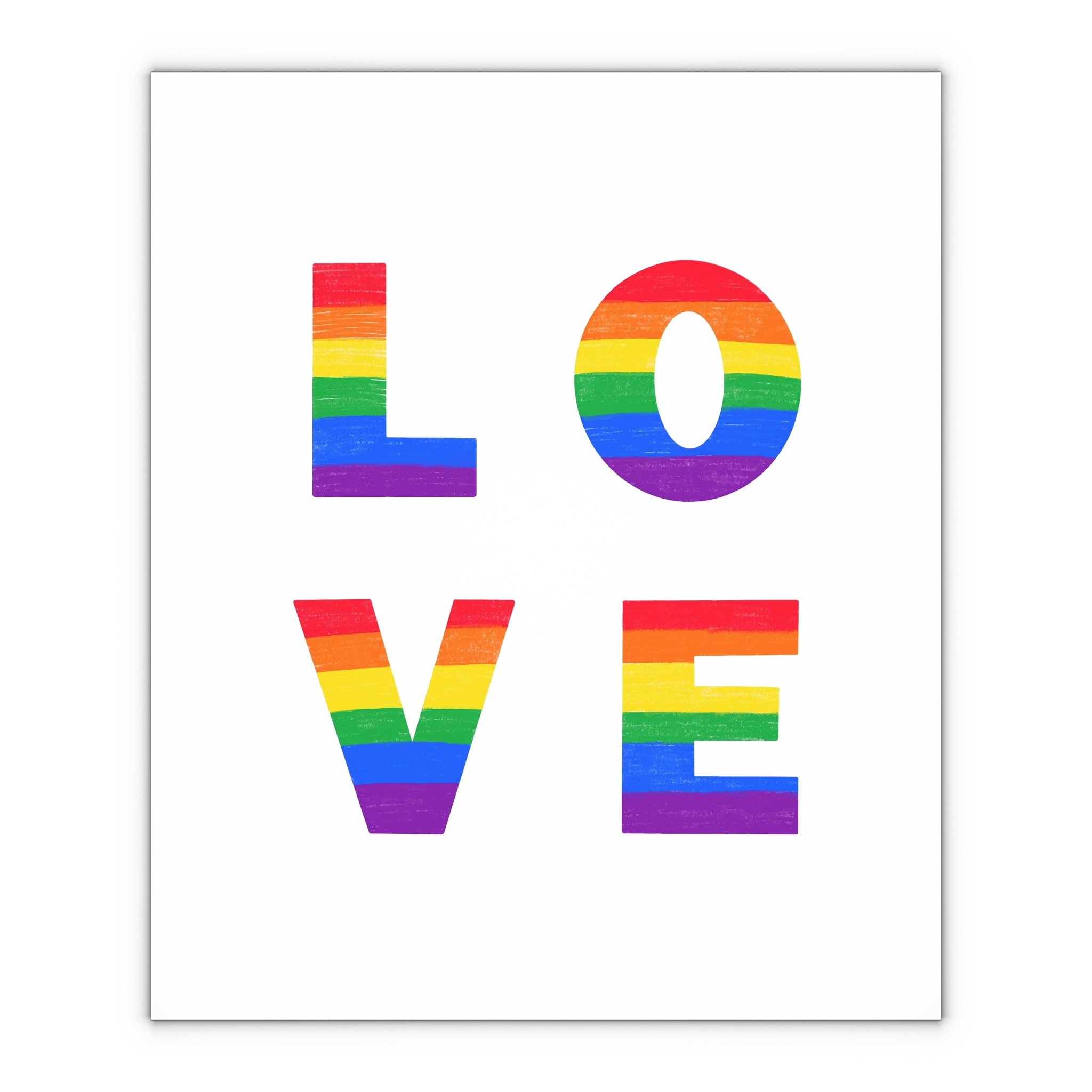 Letters Love Colored Rainbow Lgbtq Gay Pride Flag Colors Vector Lettering Lgbt History Month Pencil Crayon Textured Isolated Love Is Love Concept Gift Wrapping Paper Sheets 1pc - Image 4
