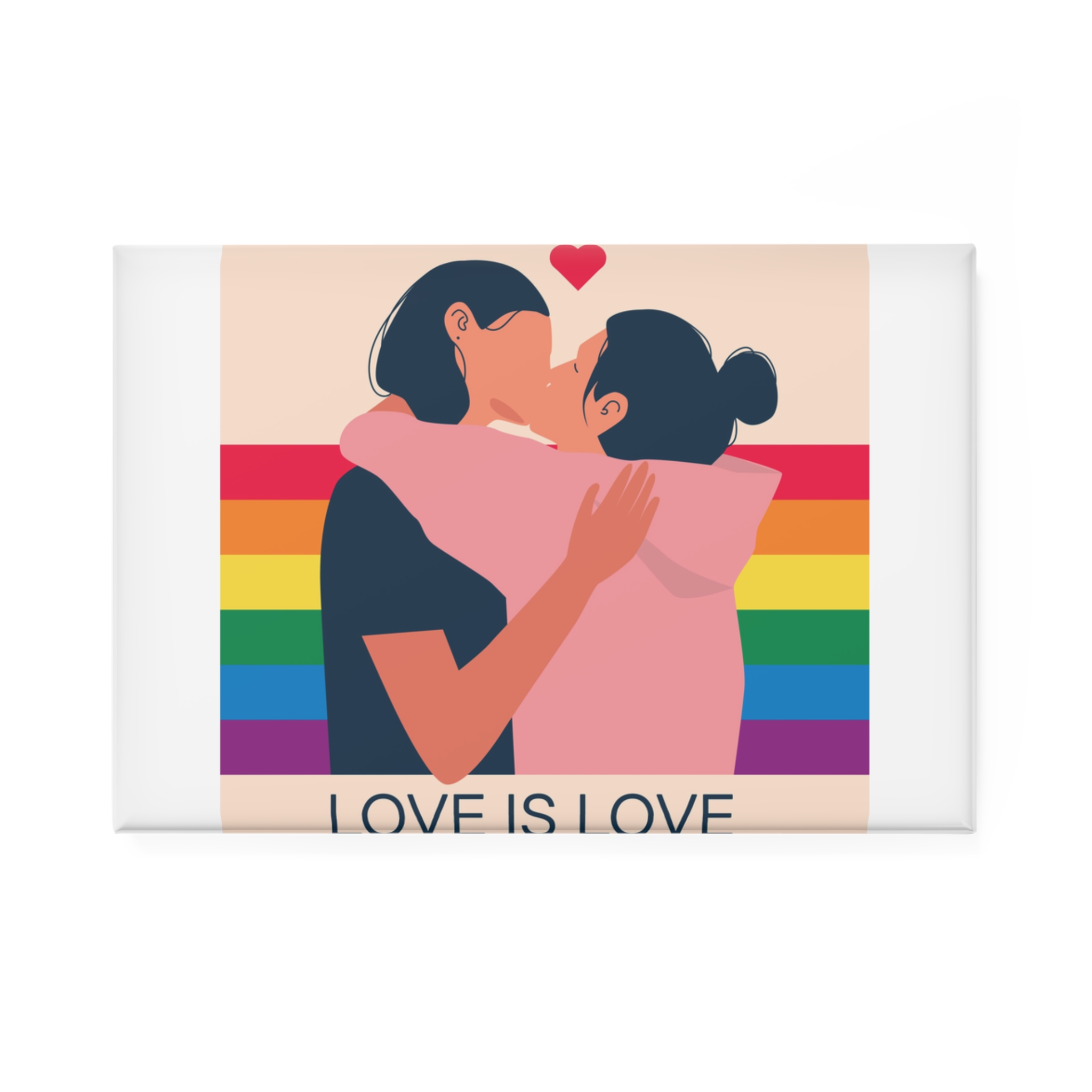 Couple Leasbians Button Magnet Rectangle 1 And 10 Pcs - Image 5