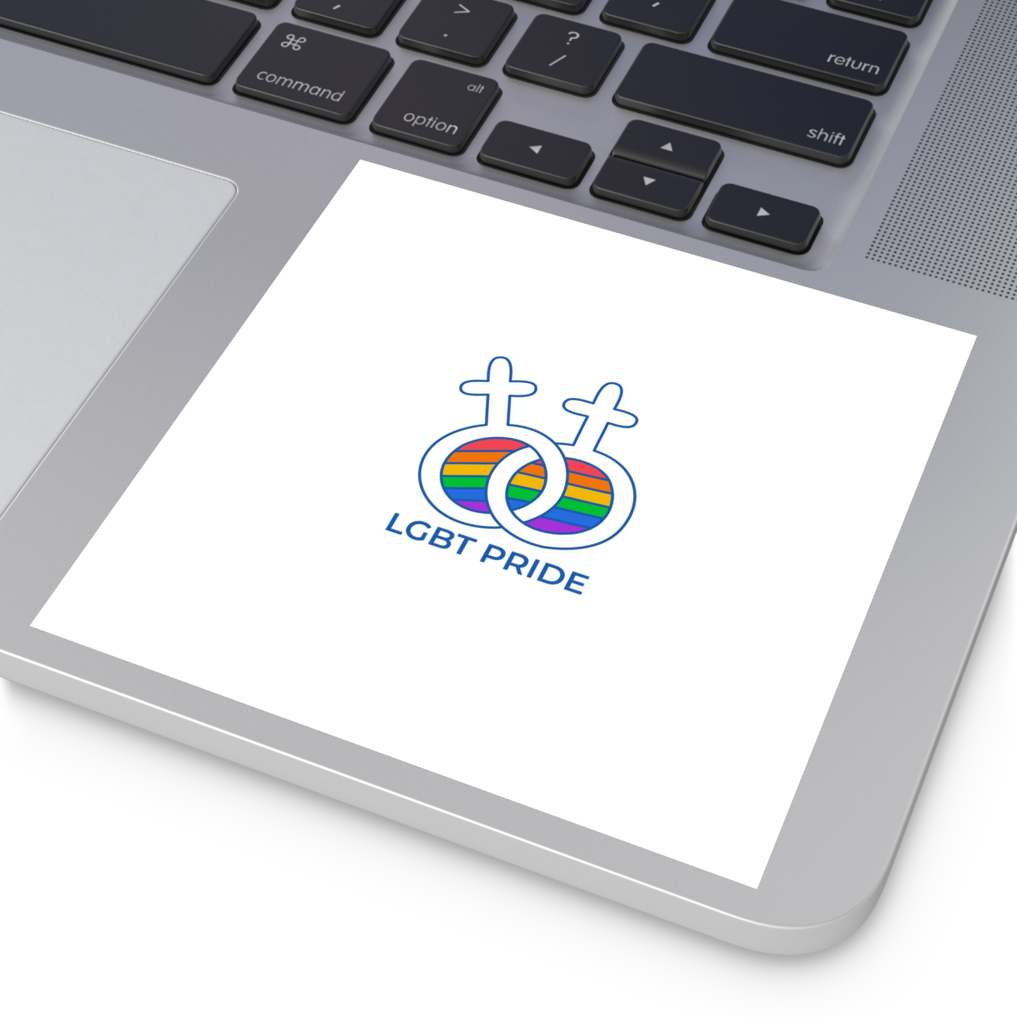 Hand Drawn Pride Month Lgbt Logo Template Laminate Stickers Square - Image 75