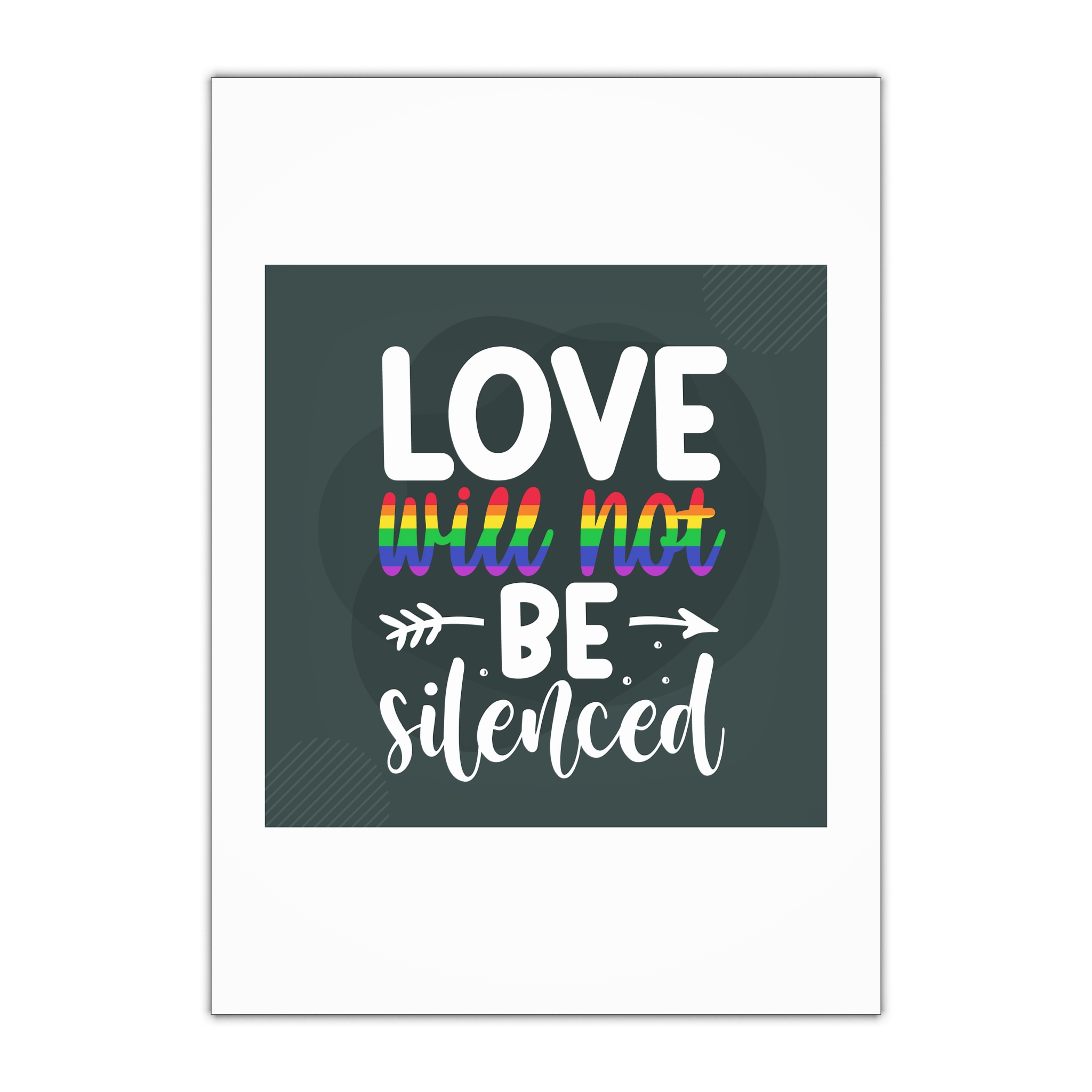 Love Will Be Silenced Premium Gay Pride Lettering Vector Design Gift Wrapping Paper Sheets 1pc
