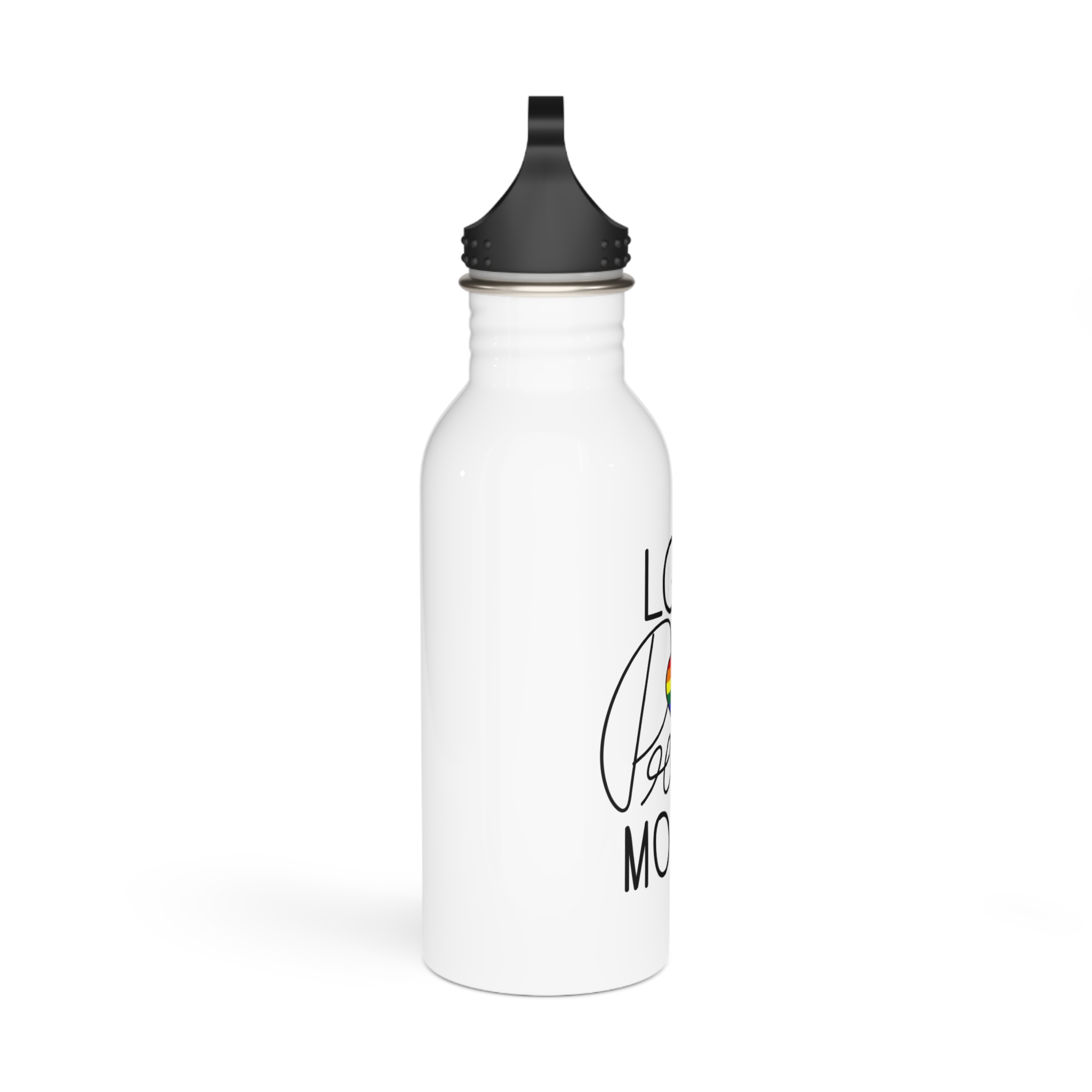 Vector Illustration Lgbt Pride Month Hand Written Calligraphy Transparent Background Stainless Steel Water Bottle - Image 2