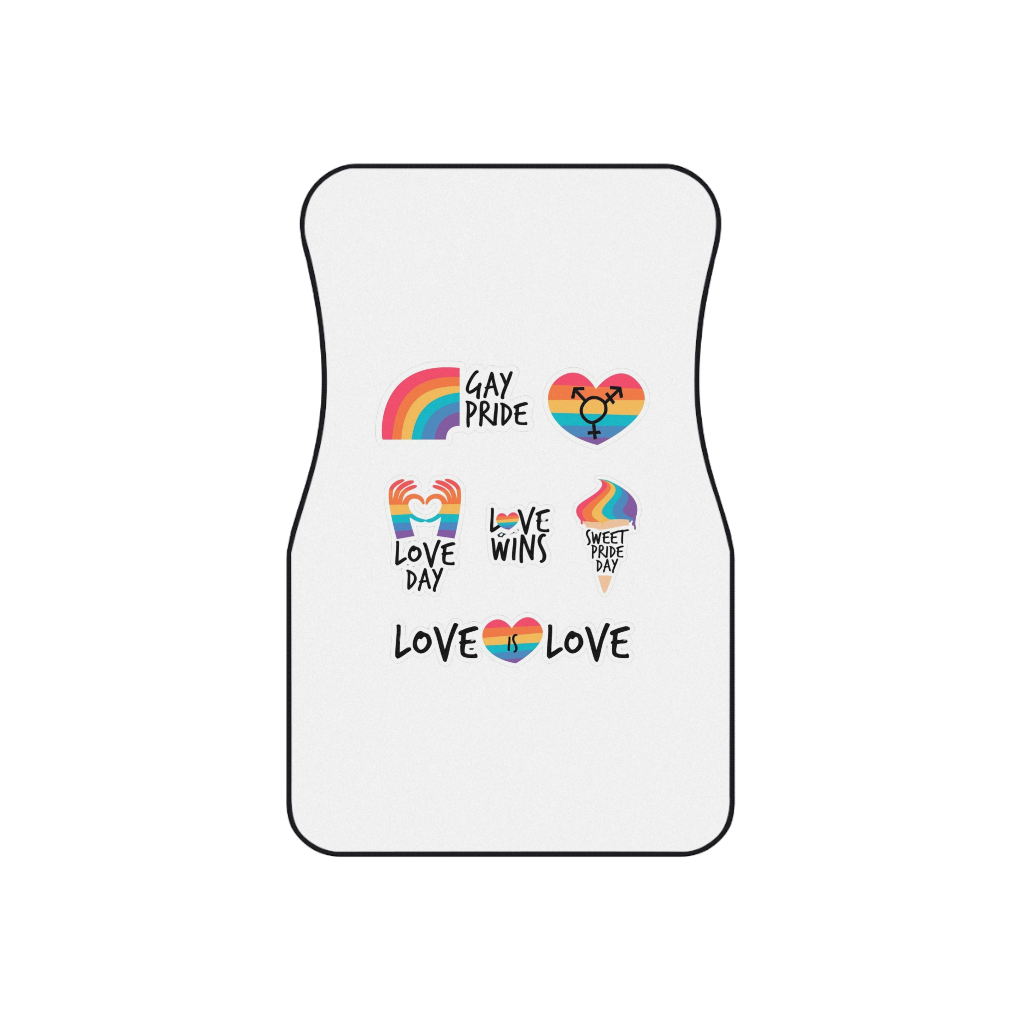 Pride Day Label Pack Theme Car Mats Set Of 4 - Image 2