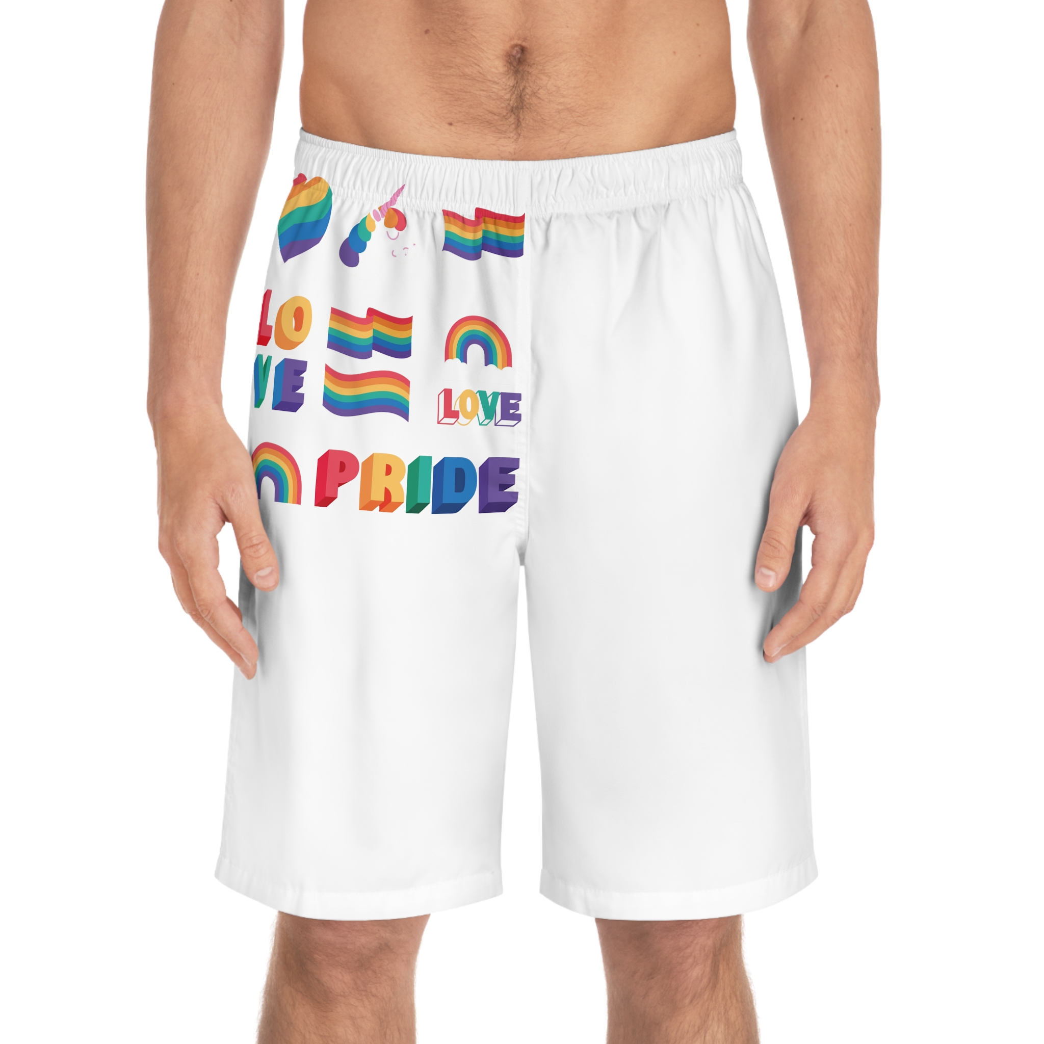 Set Ten Lgbtq Pride Items Mens Board Shorts Aop - Image 3