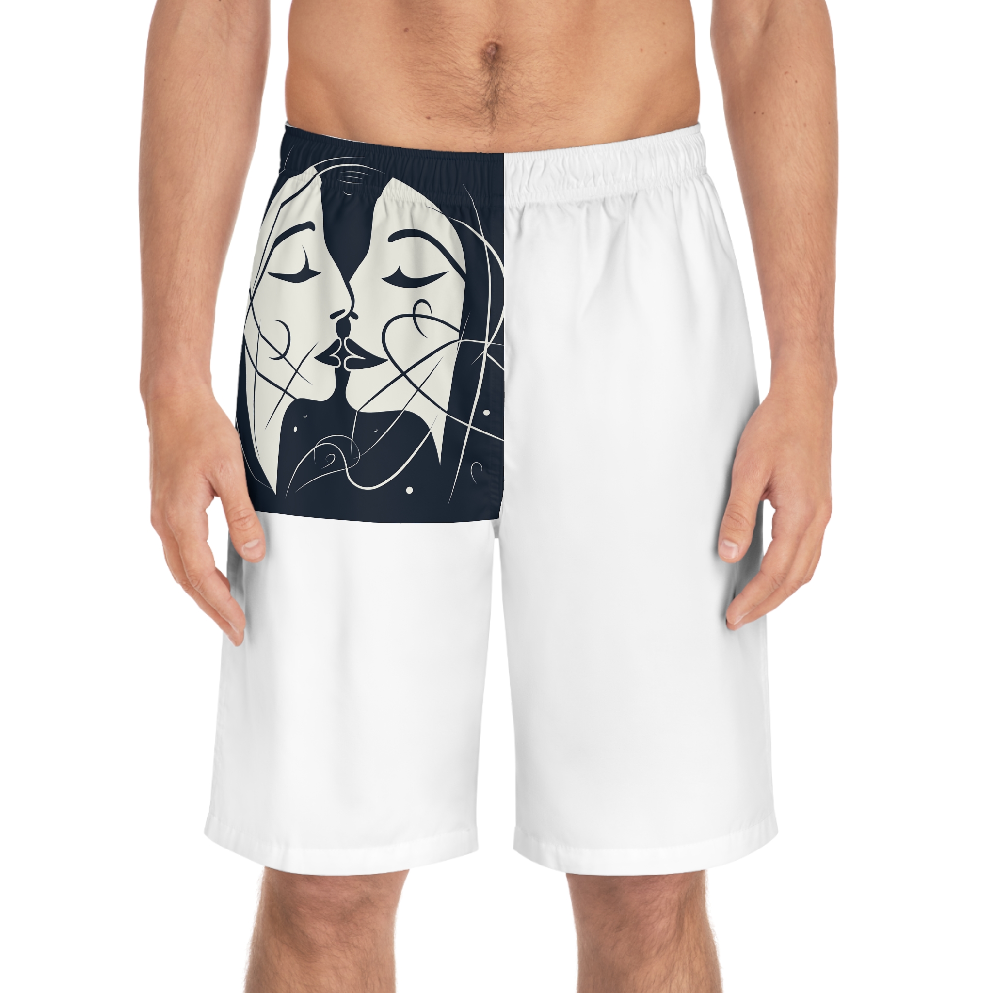 Woman Kiss Mens Board Shorts Aop - Image 3