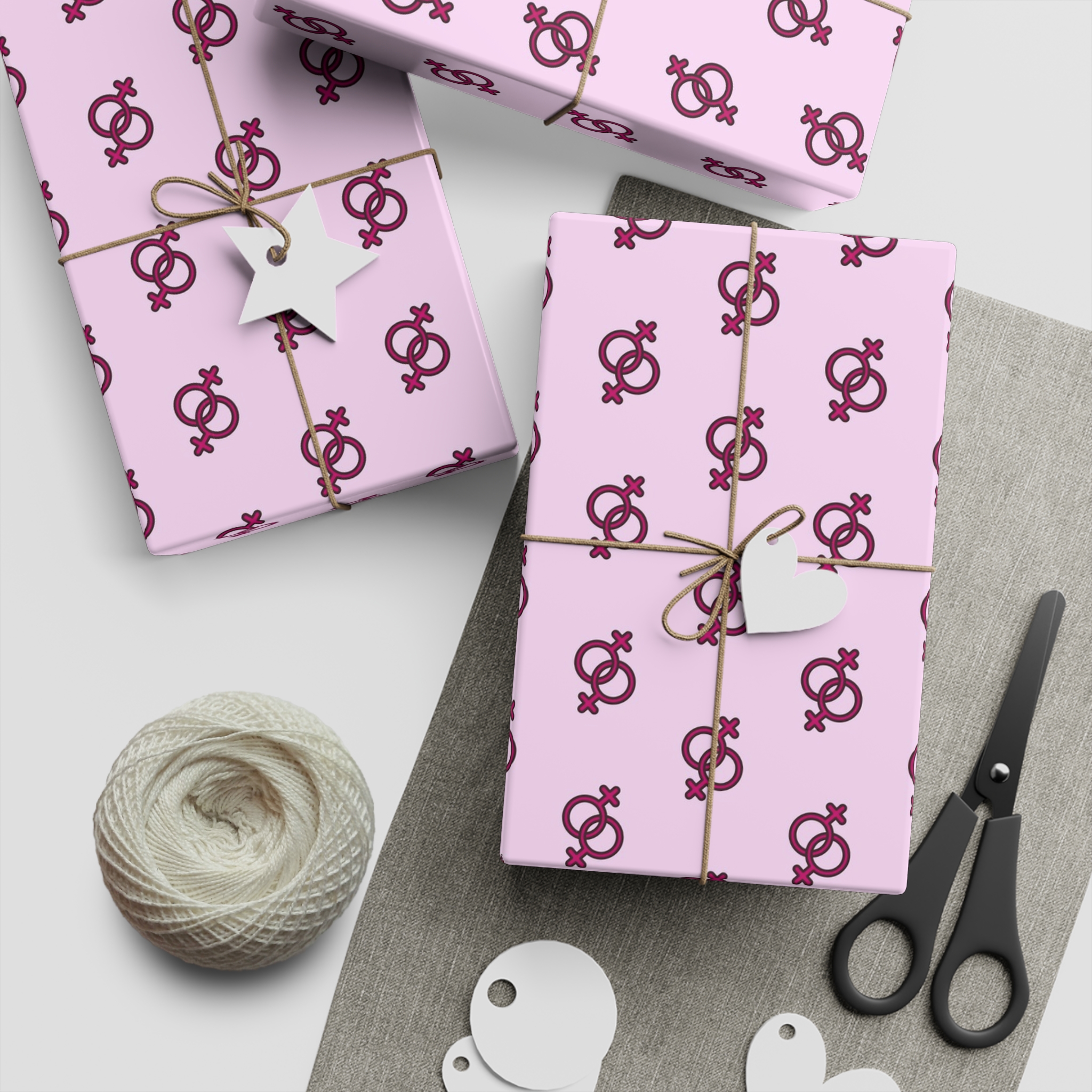 Lesbian Pride Design 20D8B3 Gift Wrapping Paper Sheets 1pc - Image 2