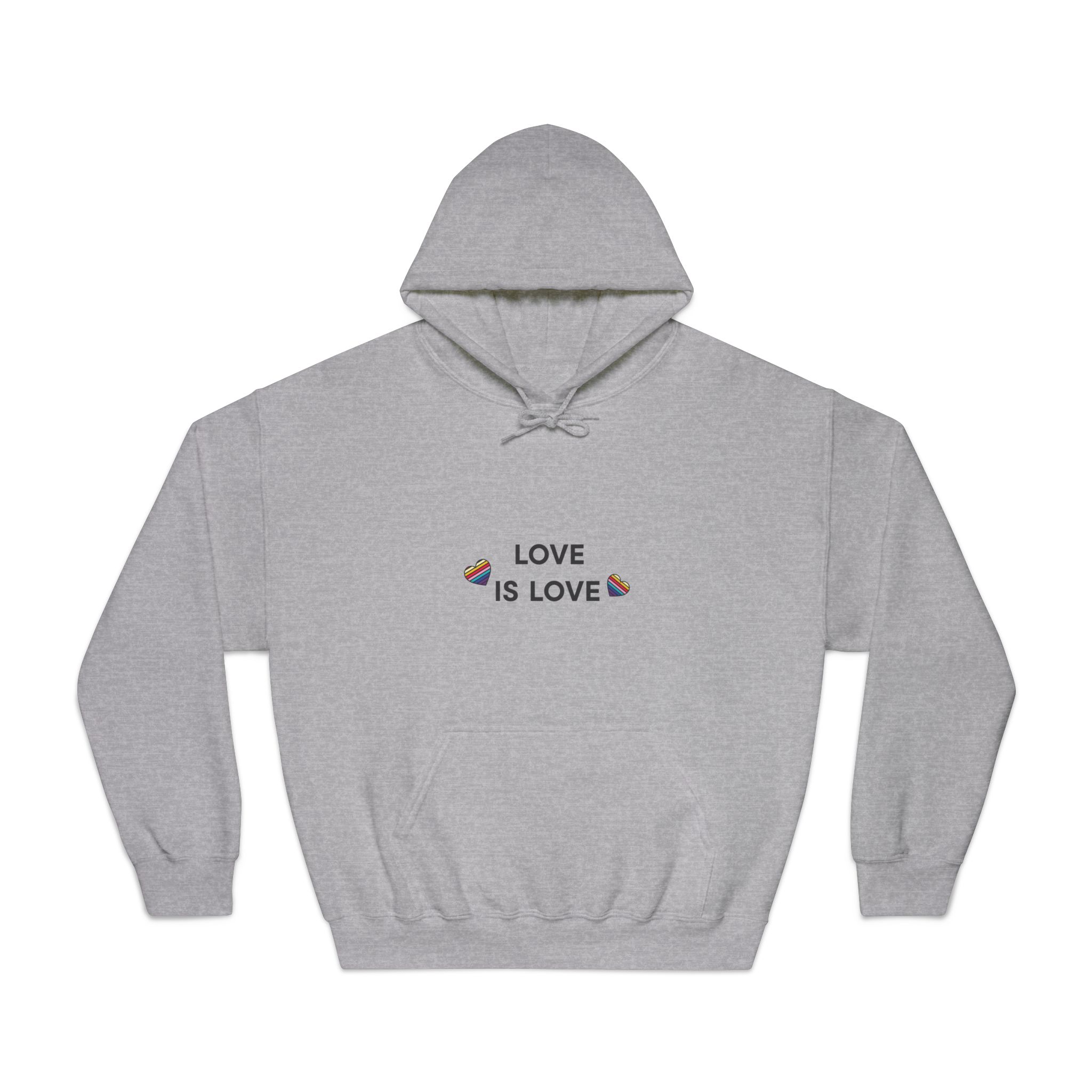 Love Is Love With Rainbow Hearts Unisex Dryblend Hooded Sweatshirt - Image 13