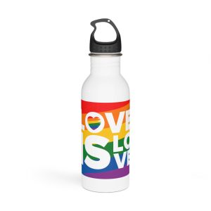 Lgbt Pride Month June Lesbian Gay Bisexual Transgender Lgbt Rainbow Flag Vector Illustration Stainless Steel Water Bottle