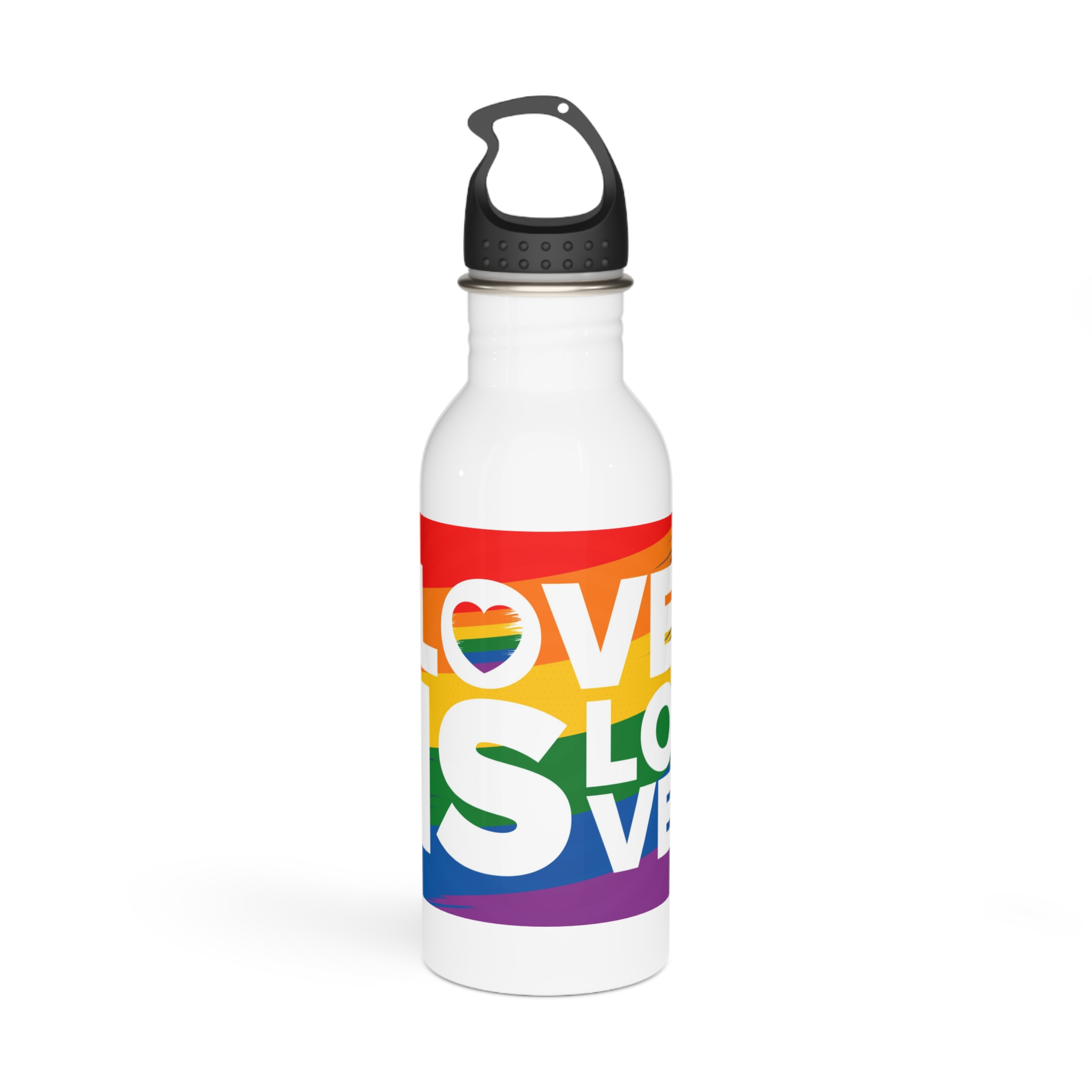 Lgbt Pride Month June Lesbian Gay Bisexual Transgender Lgbt Rainbow Flag Vector Illustration Stainless Steel Water Bottle