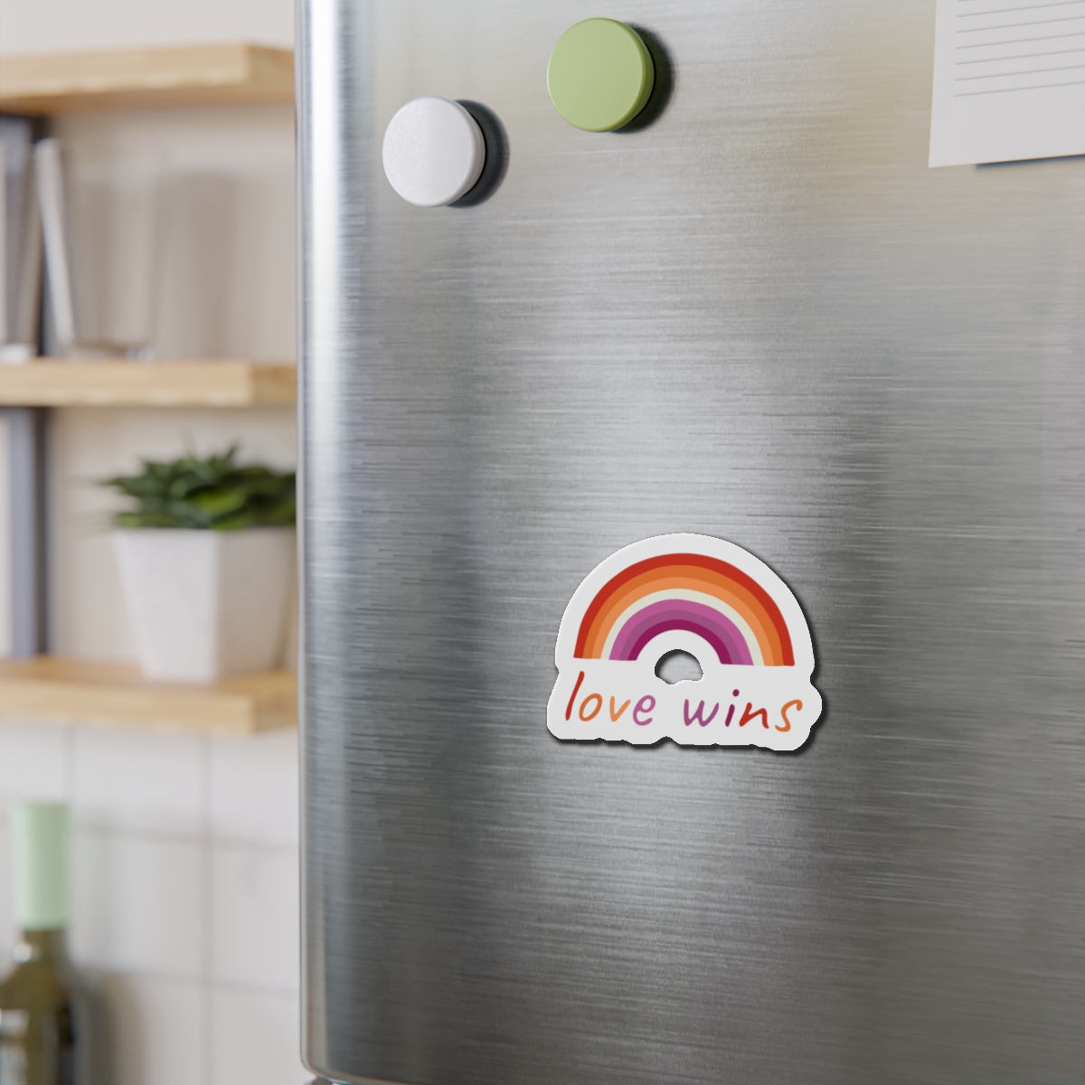 Colorful Rainbow Shape Lesbian Pride Flag Happy Pride Day Lgbtqia Community Pride Month Vector Hand Drawn Doodle Posters Stickers Logo Cards (1) Die Cut Magnets - Image 9