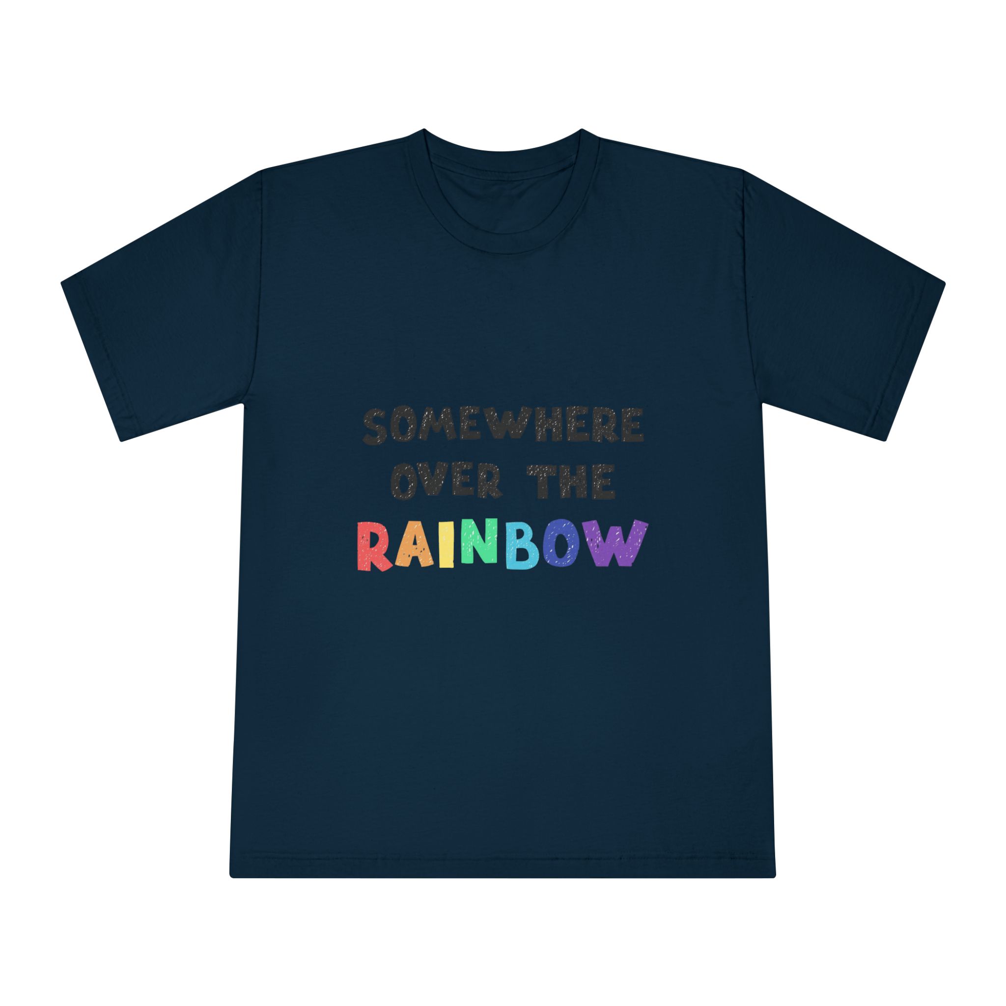 Vector Illustration With Hand Drawn Lettering Rainbow - Unisex Classic Crewneck T Shirt - Image 17