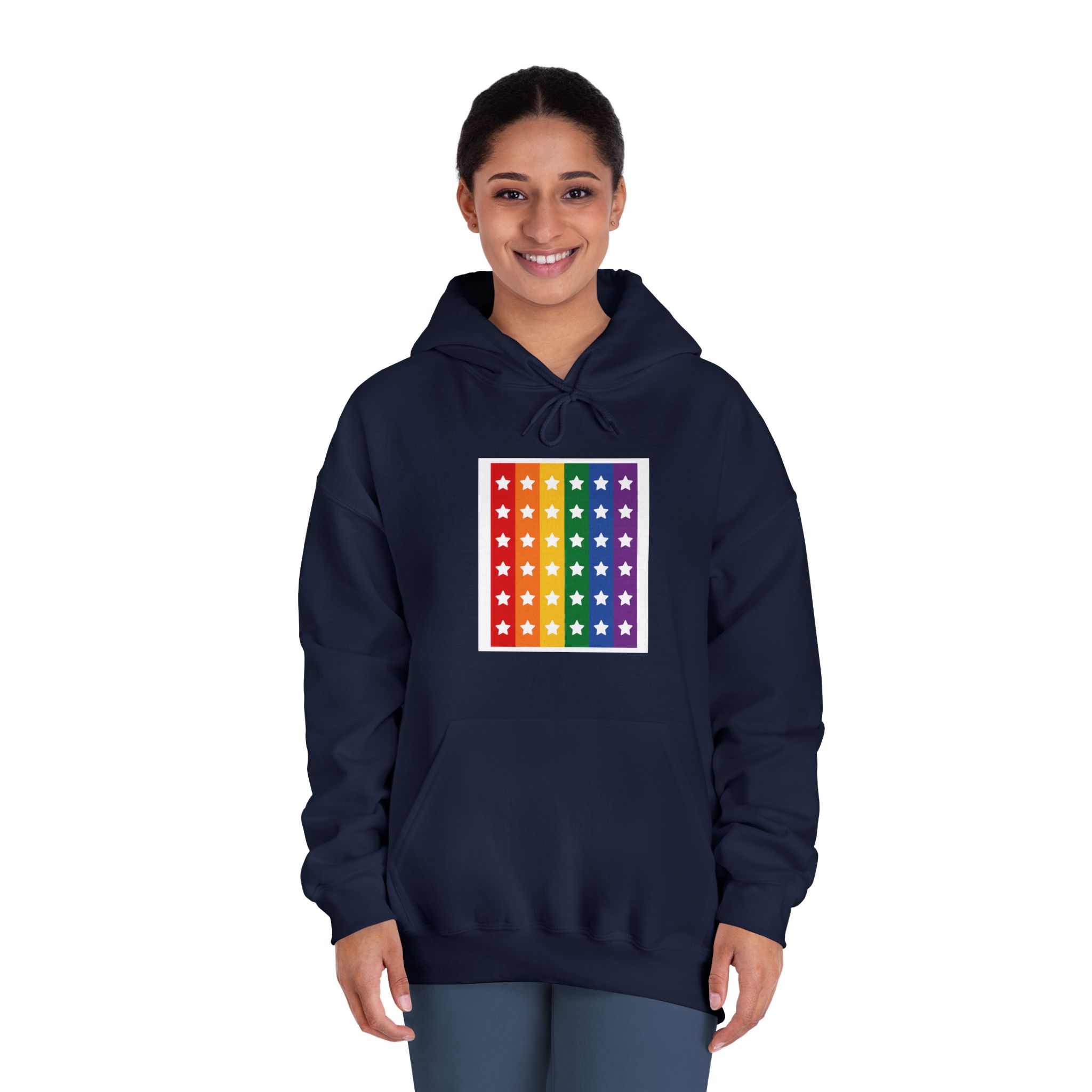Lgbt Pride Month June Lesbian Gay Bisexual Transgender Lgbtq Flag Rainbow Vector(3) (1) Unisex Dryblend Hooded Sweatshirt - Image 32